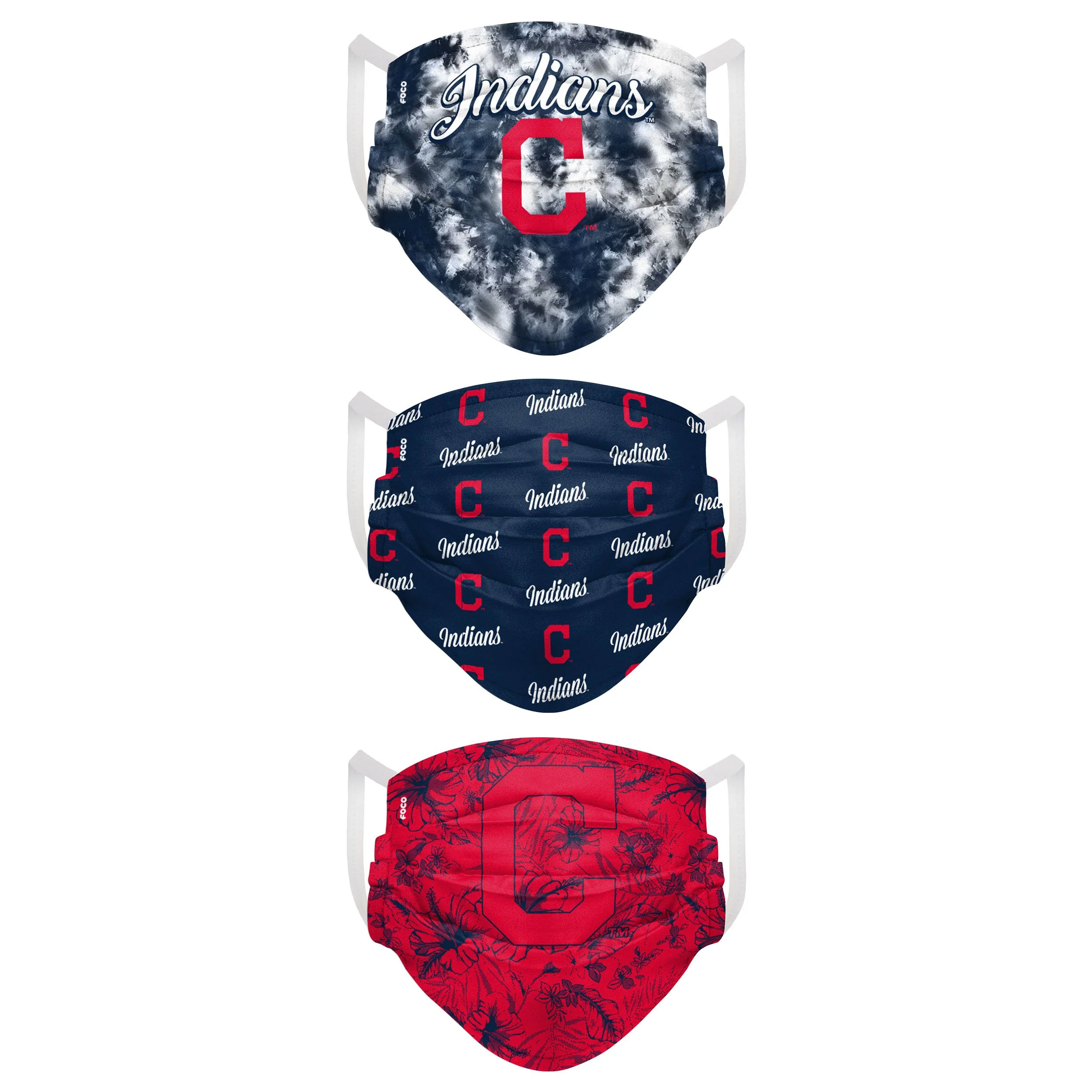 Cleveland Guardians MLB Womens Matchday 3 Pack Face Cover - Image 2