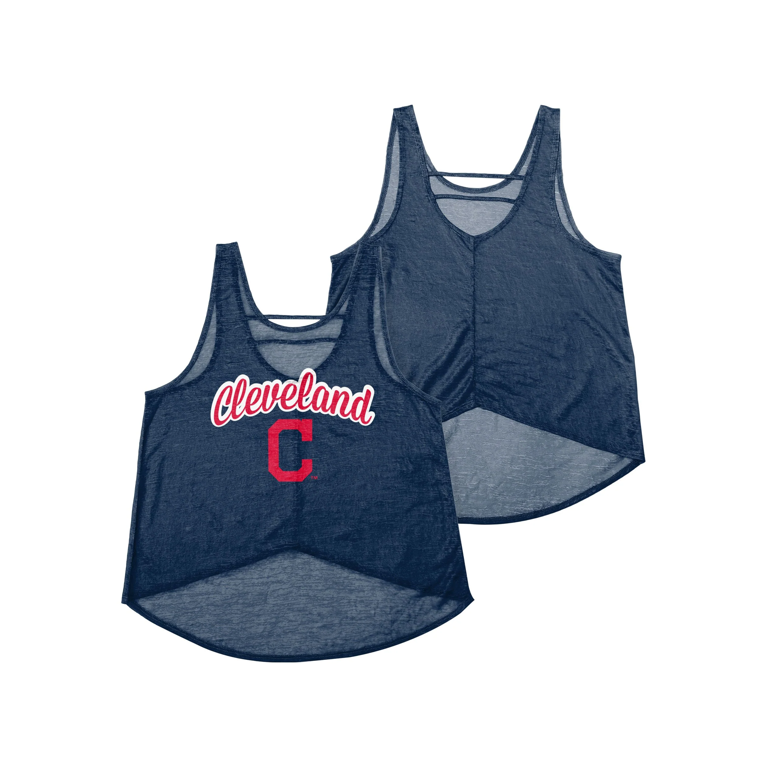 Cleveland Guardians MLB Womens Original Burn Out Sleeveless Top