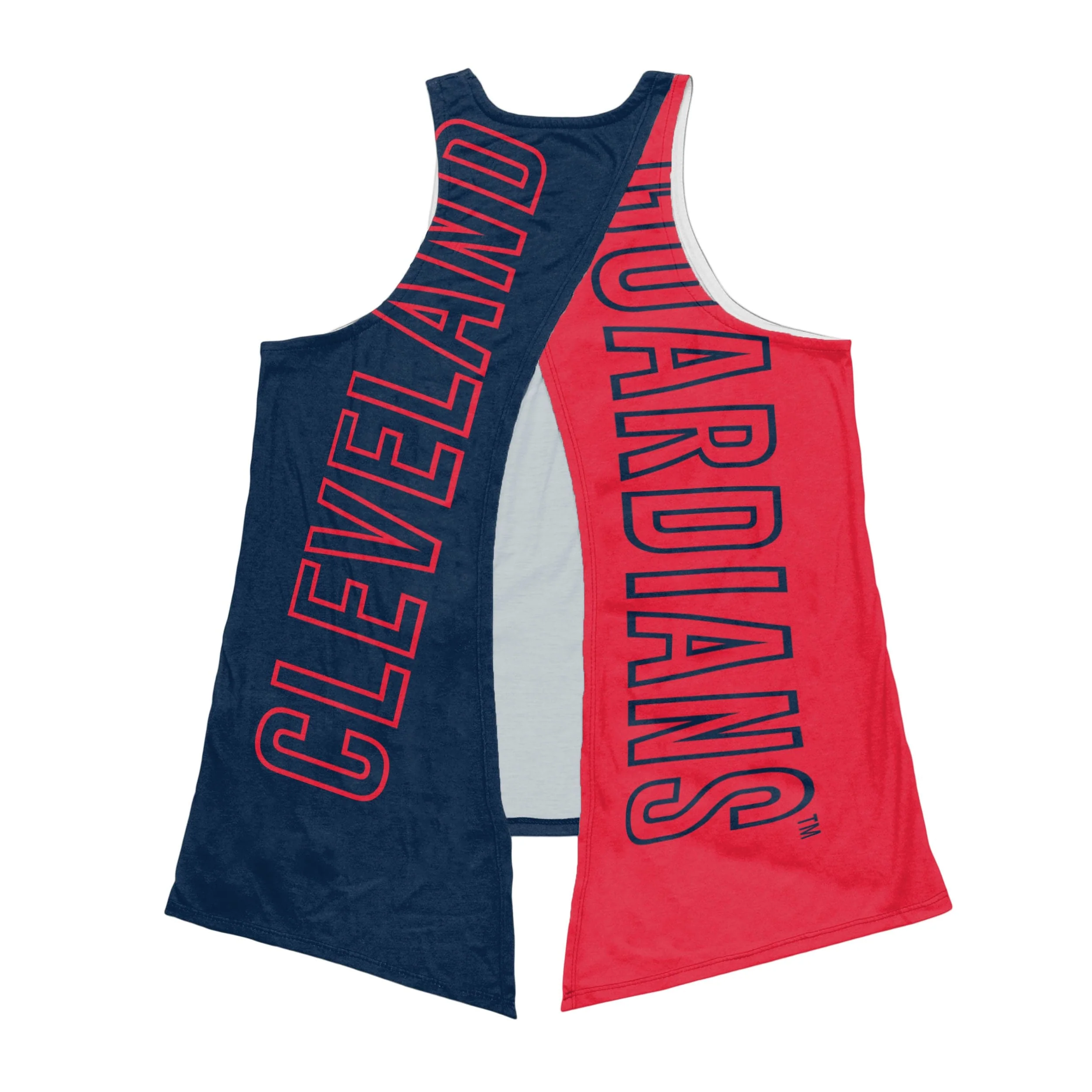 Cleveland Guardians MLB Womens Tie-Breaker Sleeveless Top - Image 3