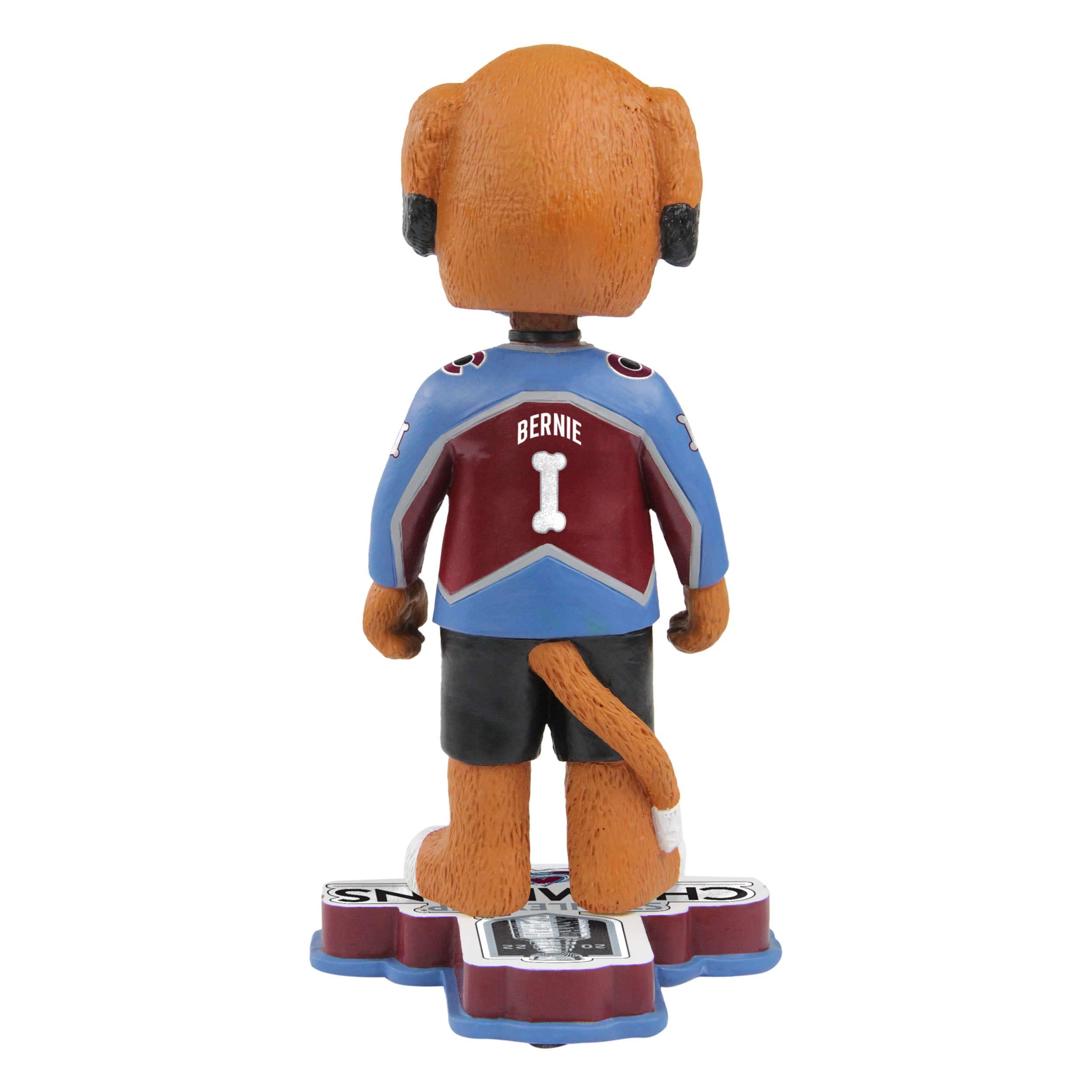 Colorado Avalanche NHL 2022 Stanley Cup Champions Bernie Mascot Bobblehead - Image 2