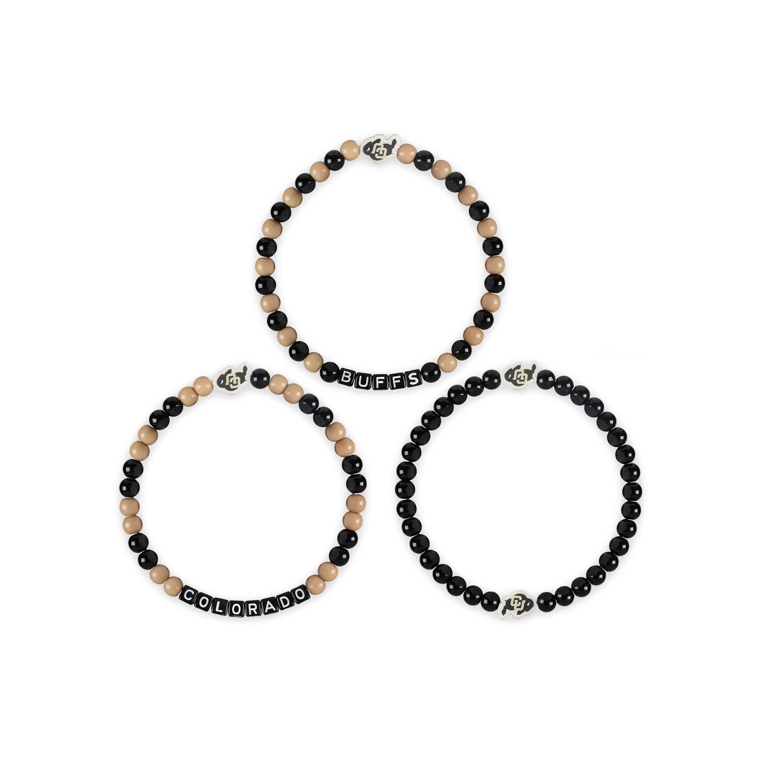 Colorado Buffaloes NCAA 3 Pack Beaded Friendship Bracelet - Image 3
