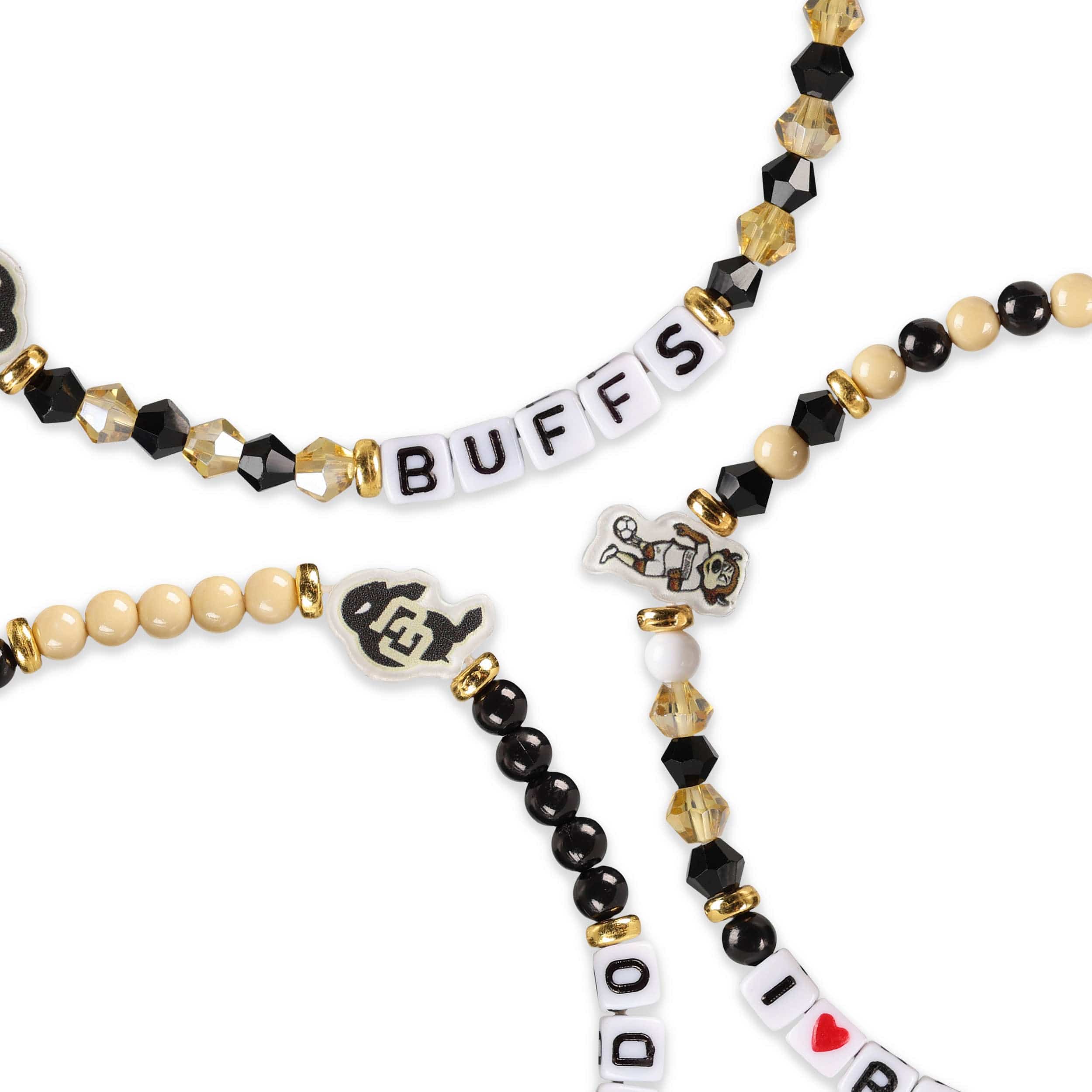 Colorado Buffaloes NCAA 3 Pack Friendship Bracelet - Image 2
