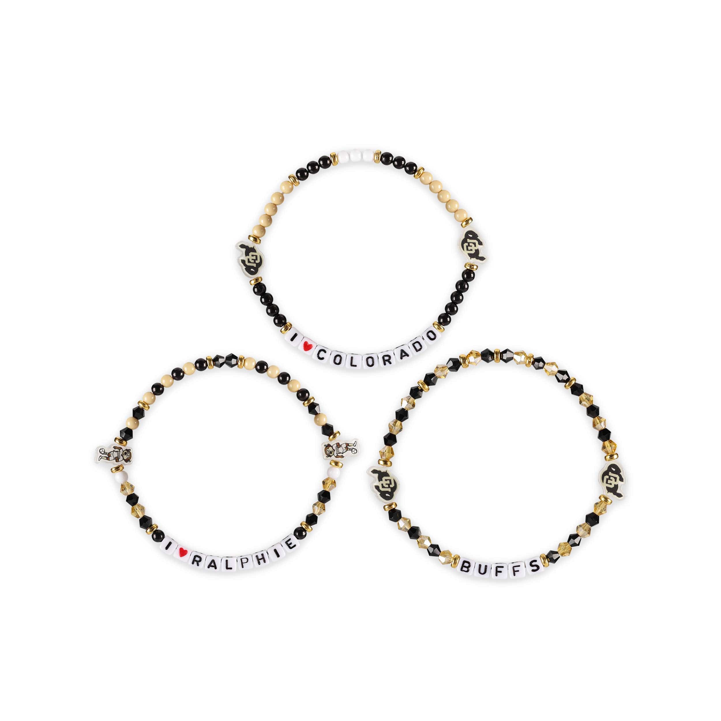 Colorado Buffaloes NCAA 3 Pack Friendship Bracelet - Image 3