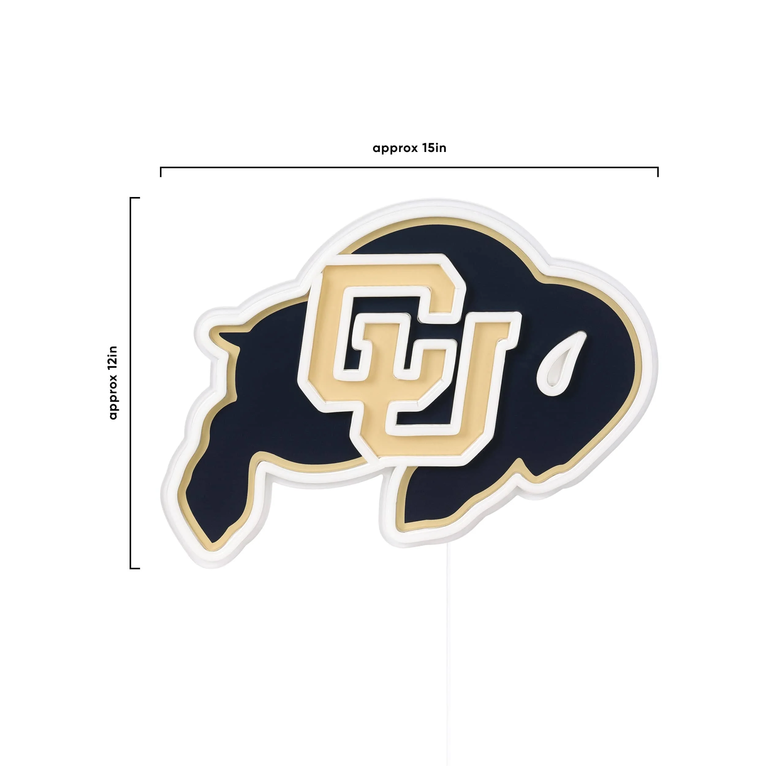 Colorado Buffaloes NCAA LED Neon Light Up Team Logo Sign - Image 5