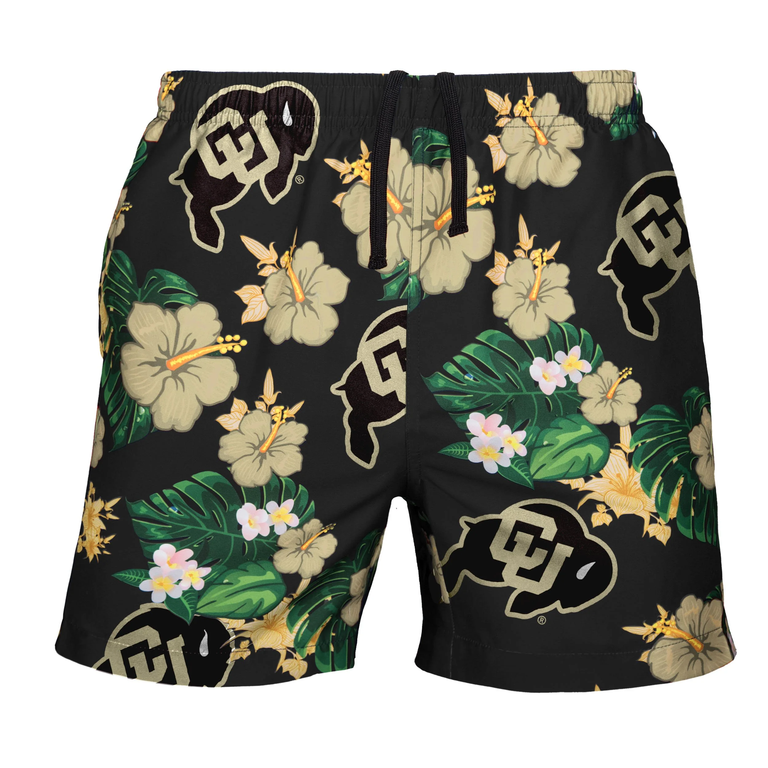 Colorado Buffaloes NCAA Mens Floral Slim Fit 5.5" Swimming Trunks