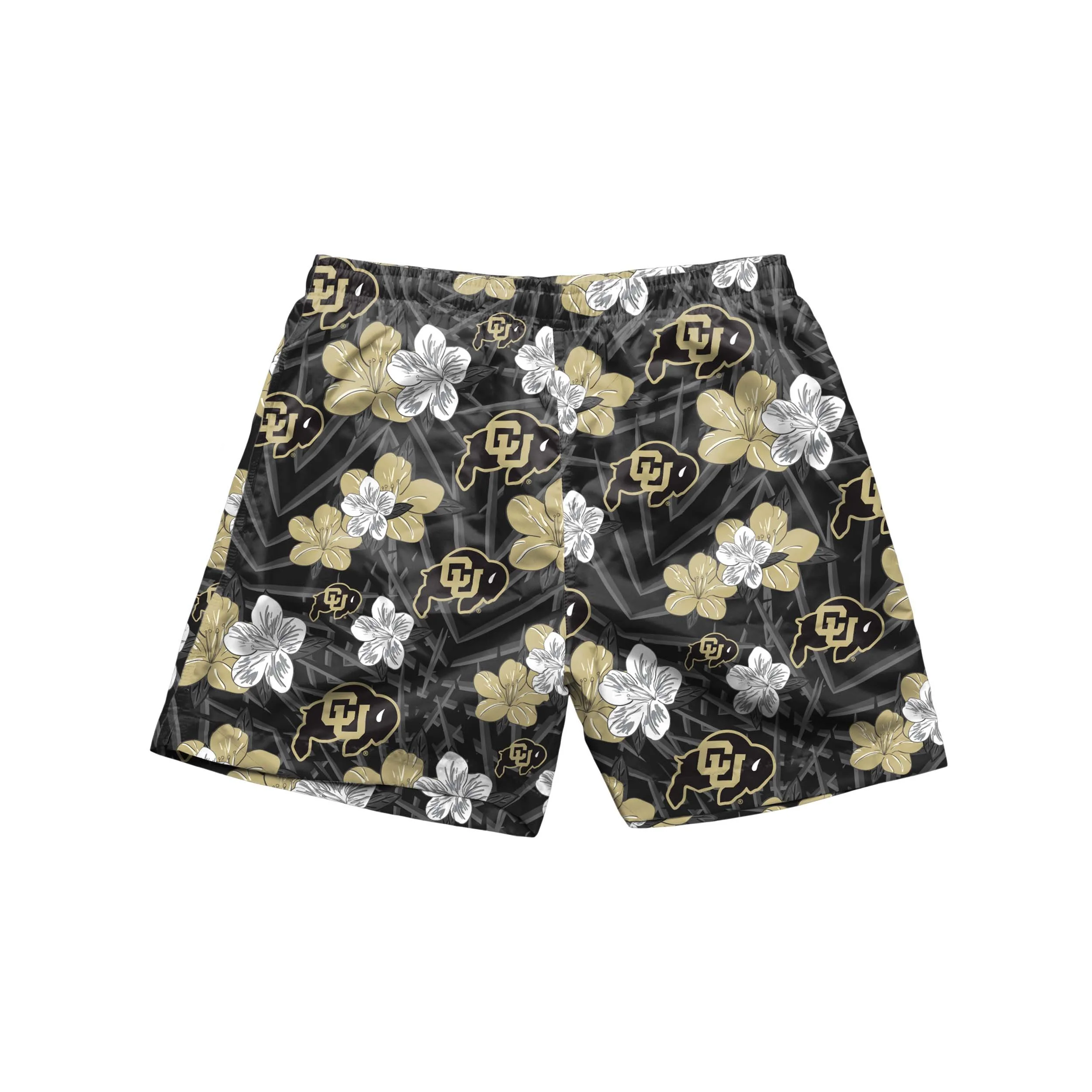 Colorado Buffaloes NCAA Mens Hibiscus Slim Fit 5.5" Swimming Trunks - Image 2