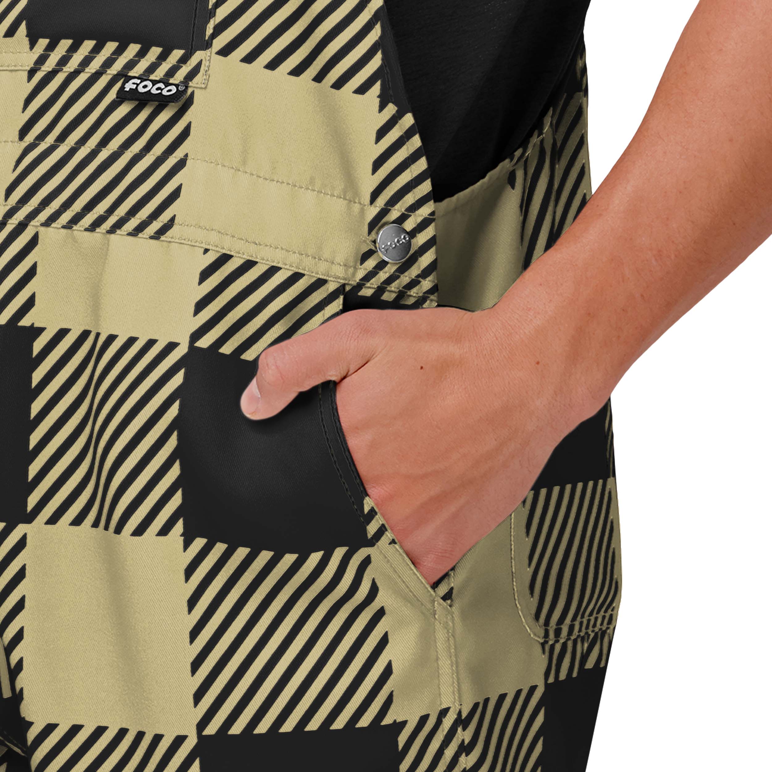 Colorado Buffaloes NCAA Mens Plaid Bib Shortalls - Image 5