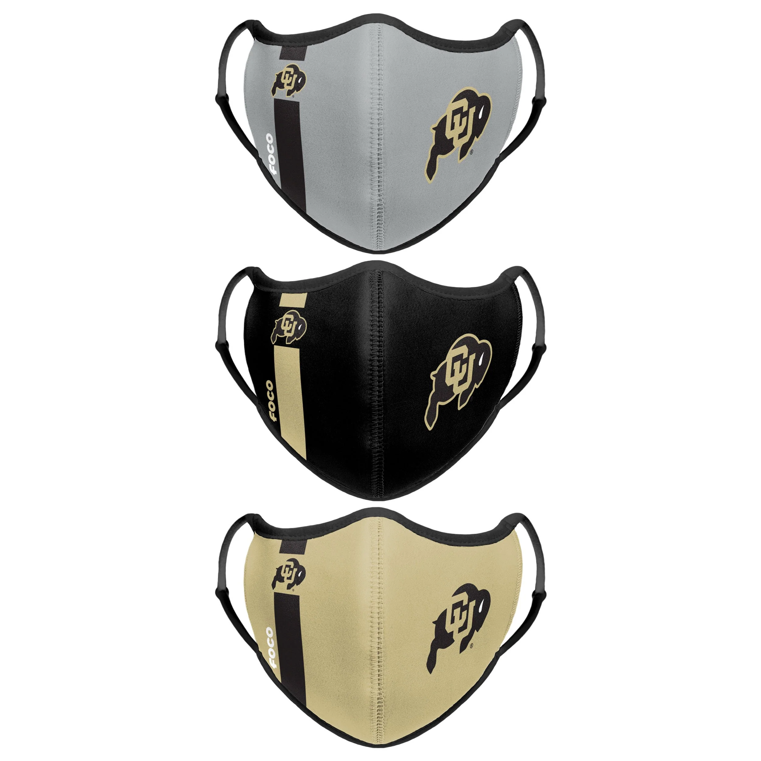 Colorado Buffaloes NCAA Sport 3 Pack Face Cover