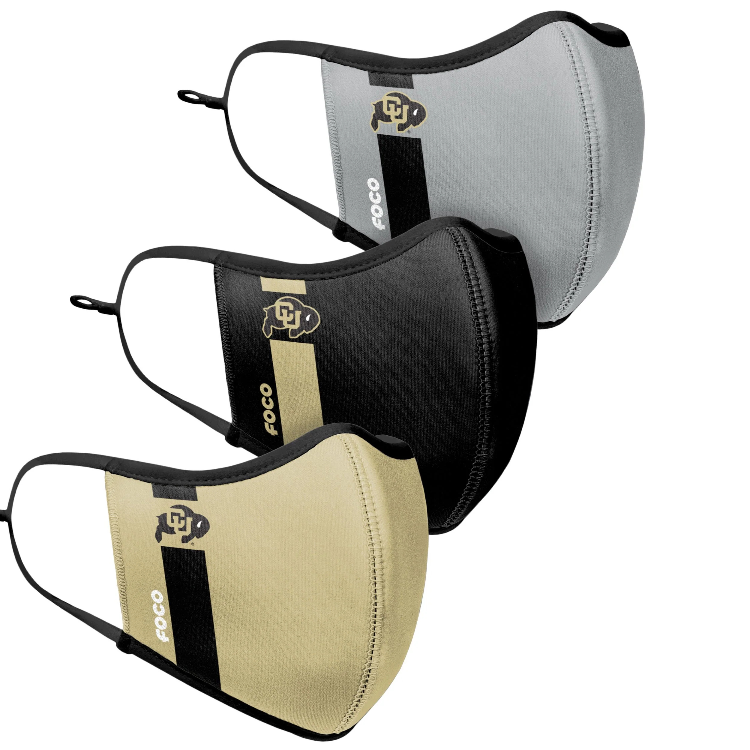 Colorado Buffaloes NCAA Sport 3 Pack Face Cover - Image 3
