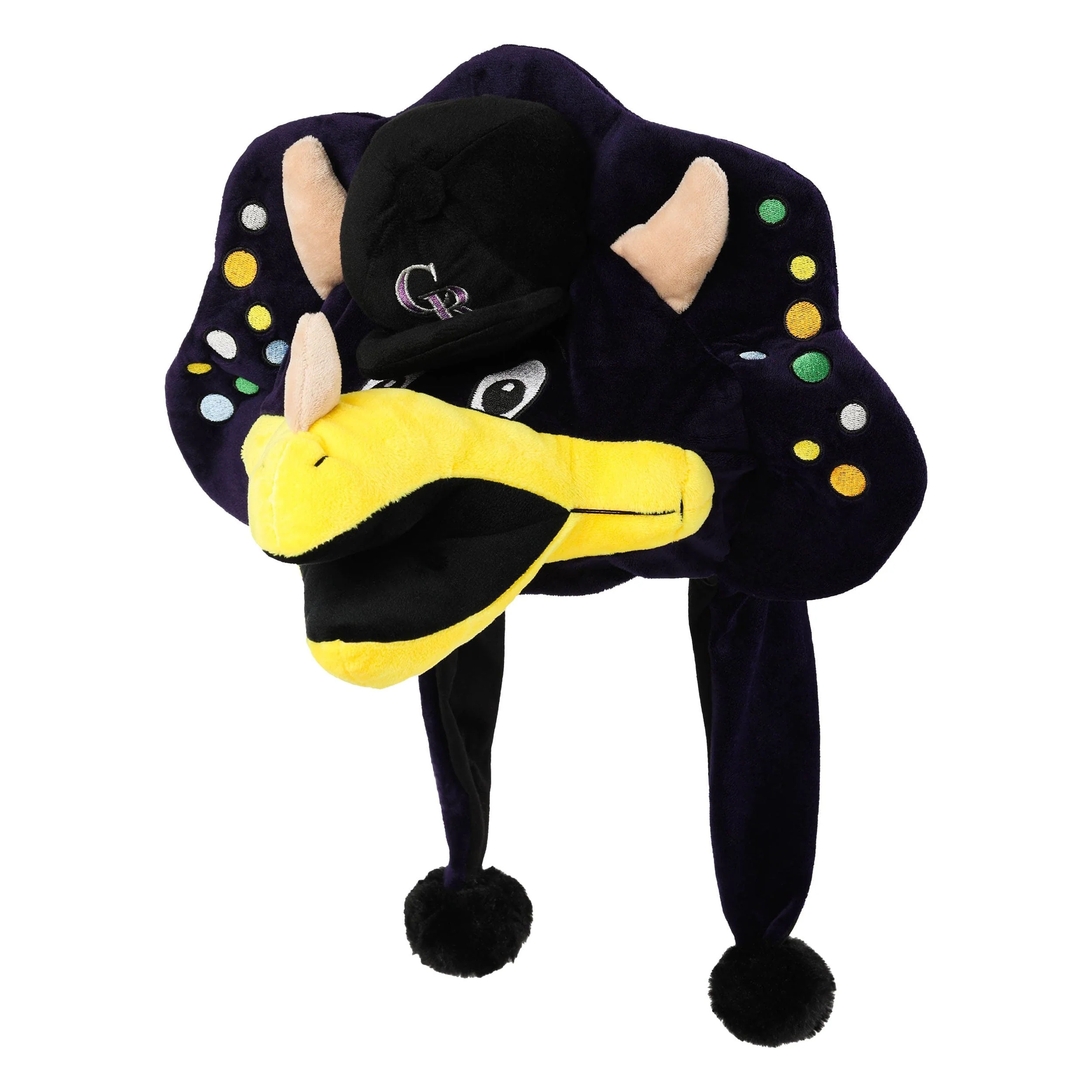 Colorado Rockies MLB Dinger Mascot Plush Hat