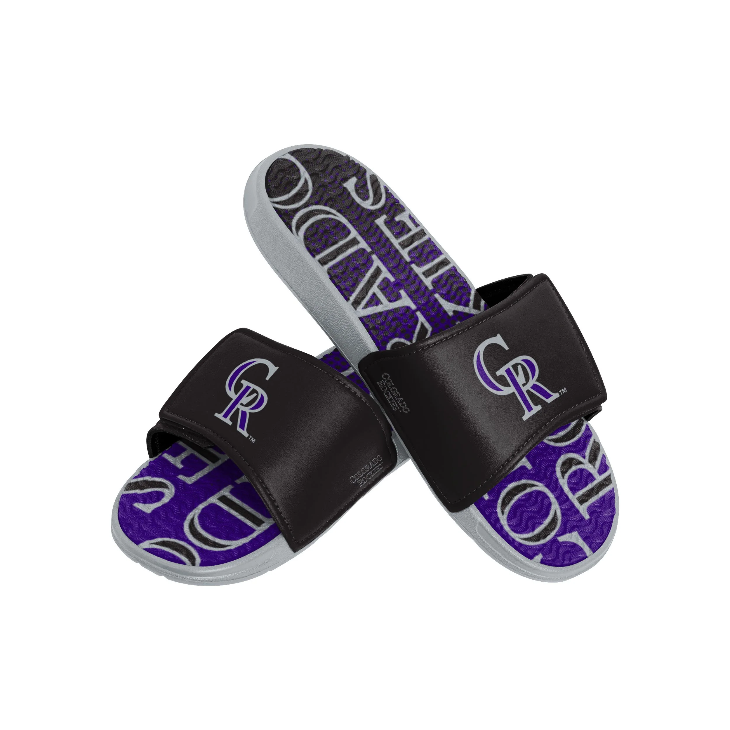 Colorado Rockies MLB Mens Gradient Wordmark Gel Slide