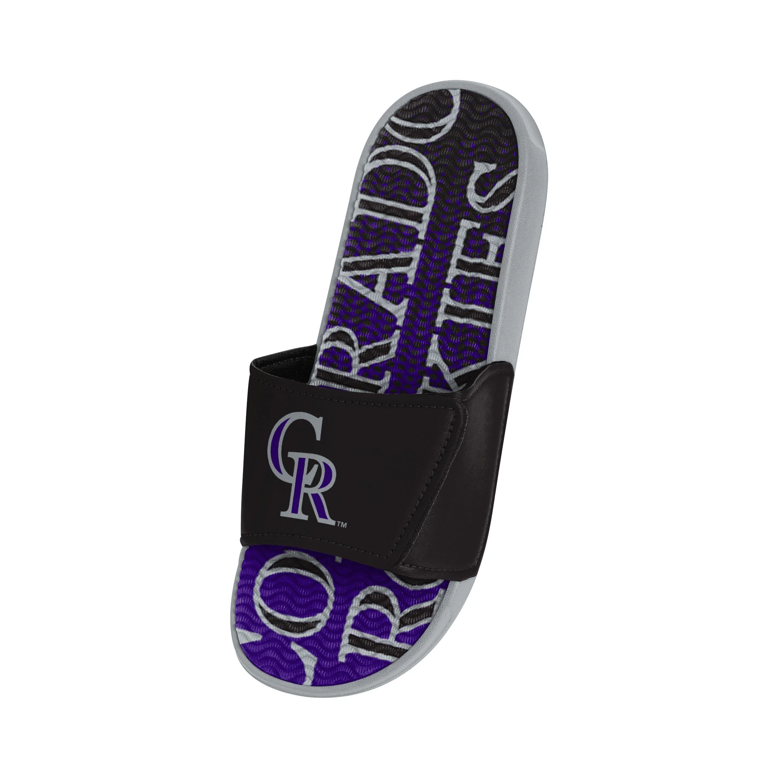 Colorado Rockies MLB Mens Gradient Wordmark Gel Slide - Image 3