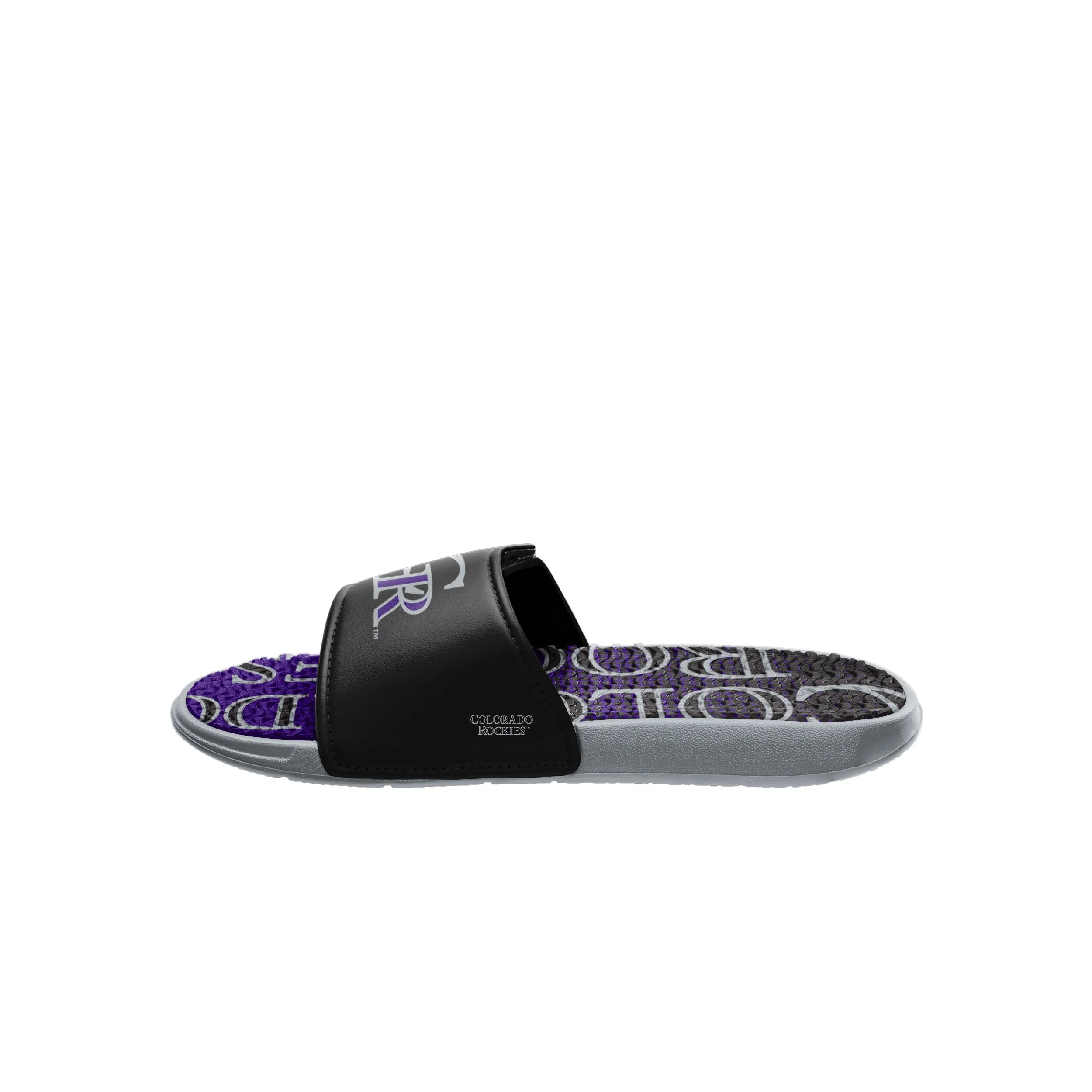 Colorado Rockies MLB Mens Gradient Wordmark Gel Slide - Image 4