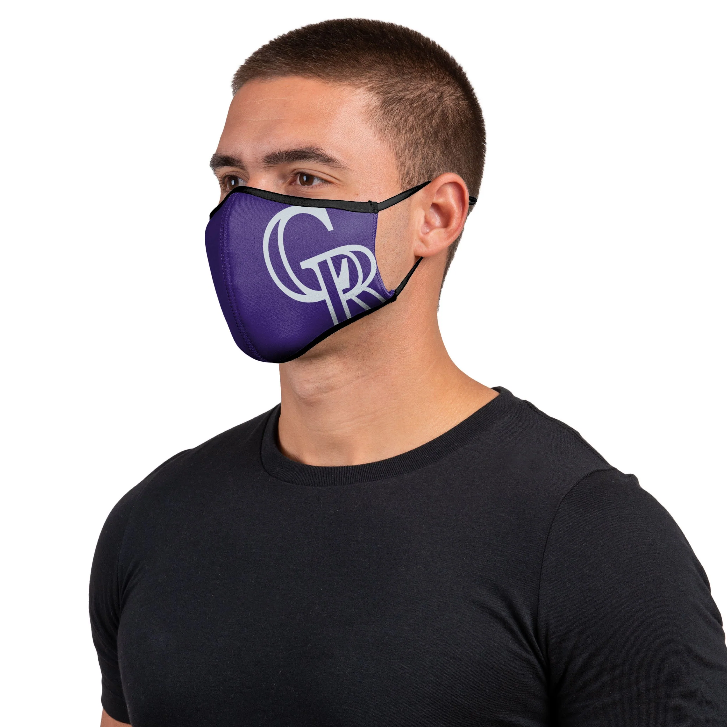 Colorado Rockies MLB On-Field Adjustable Purple Sport Face Cover - Image 2