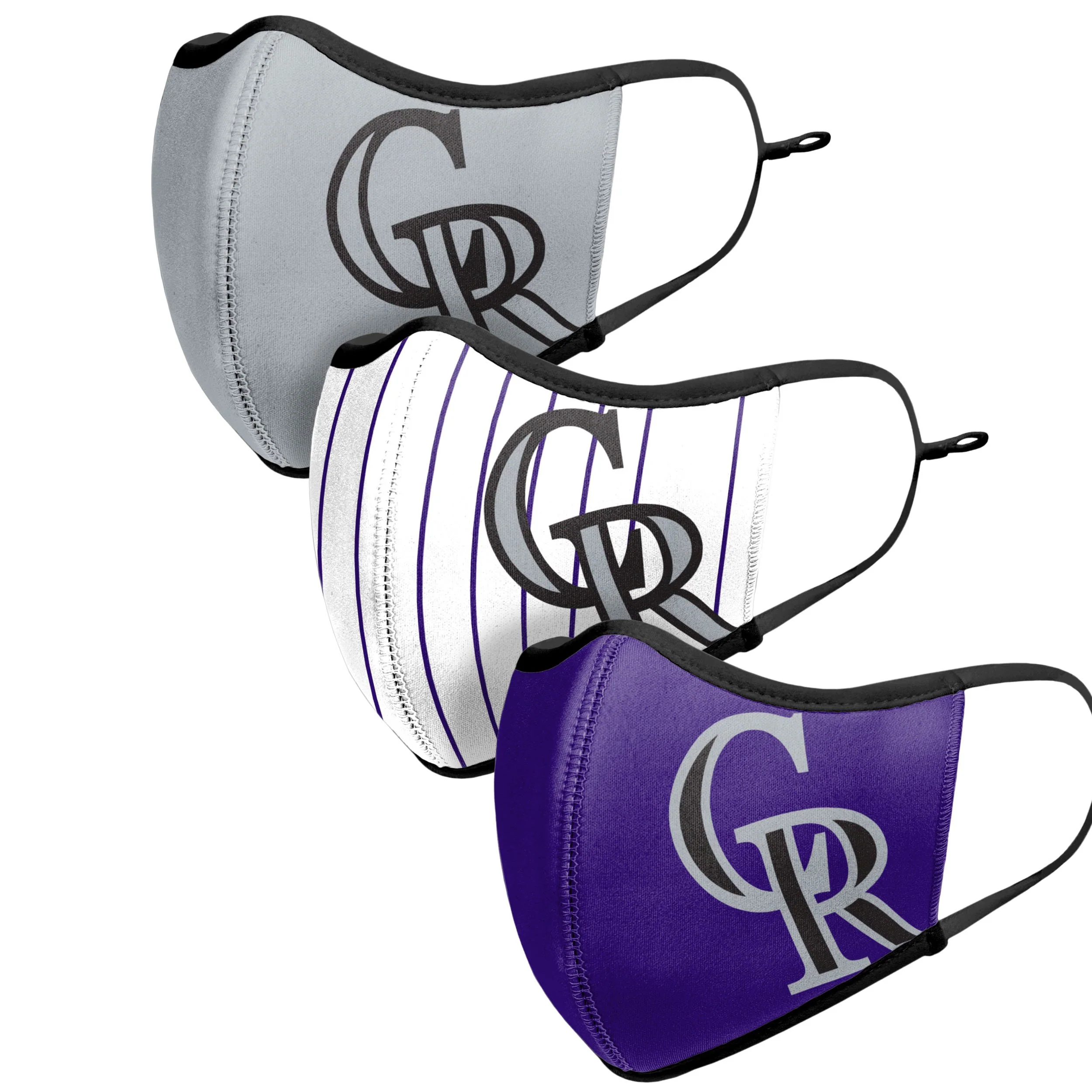 Colorado Rockies MLB Sport 3 Pack Face Cover - Image 4