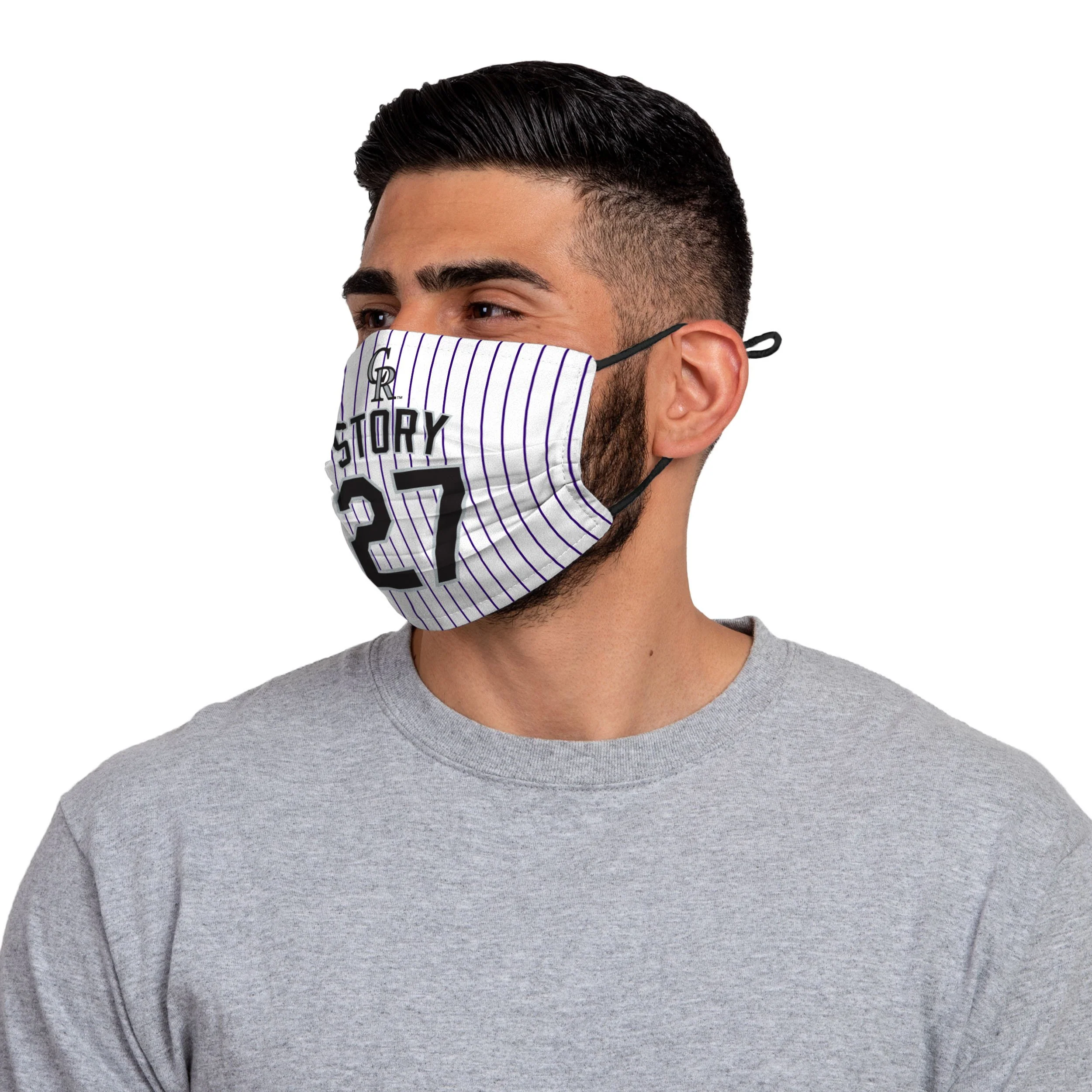 Colorado Rockies MLB Trevor Story Adjustable Face Cover - Image 3