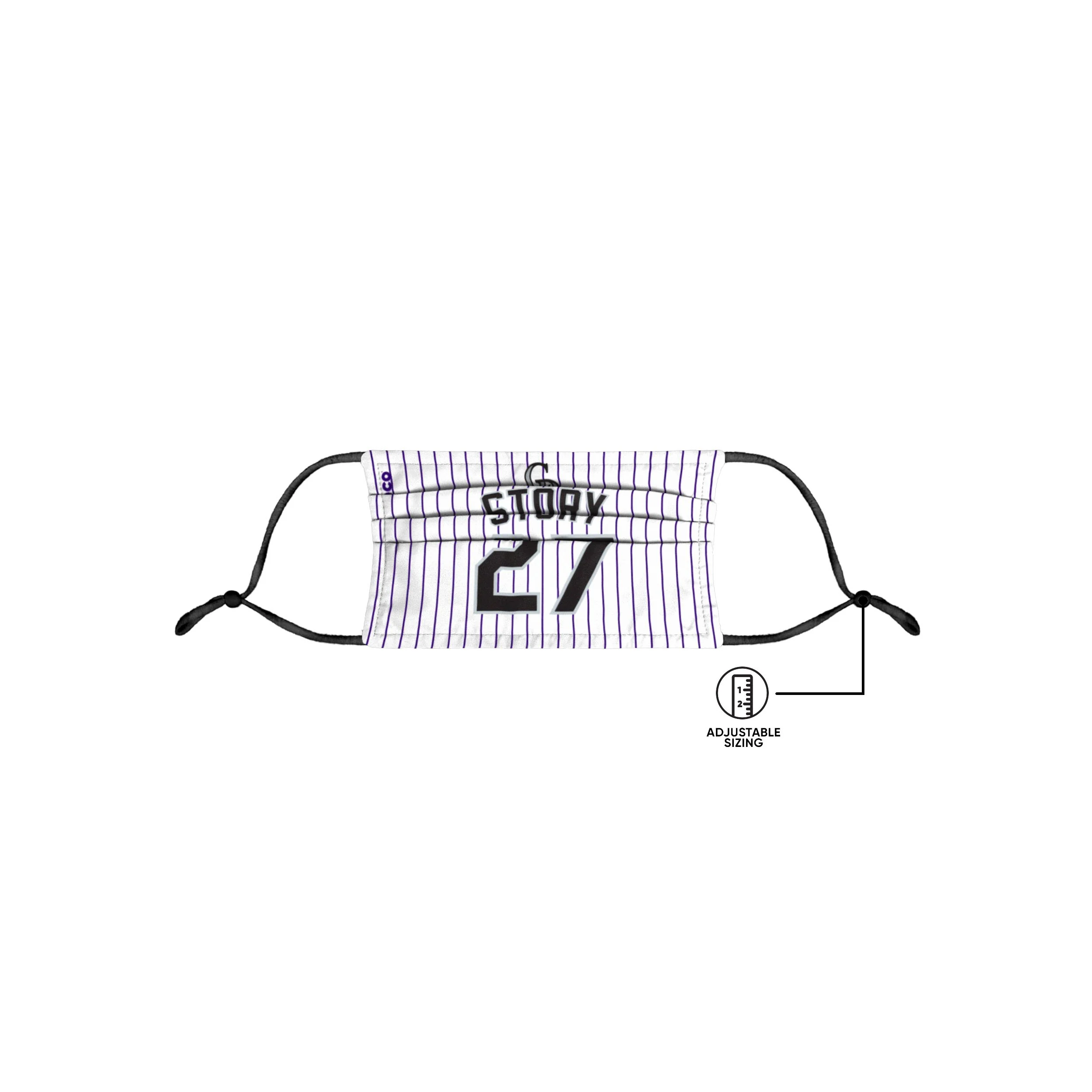 Colorado Rockies MLB Trevor Story Adjustable Face Cover - Image 5