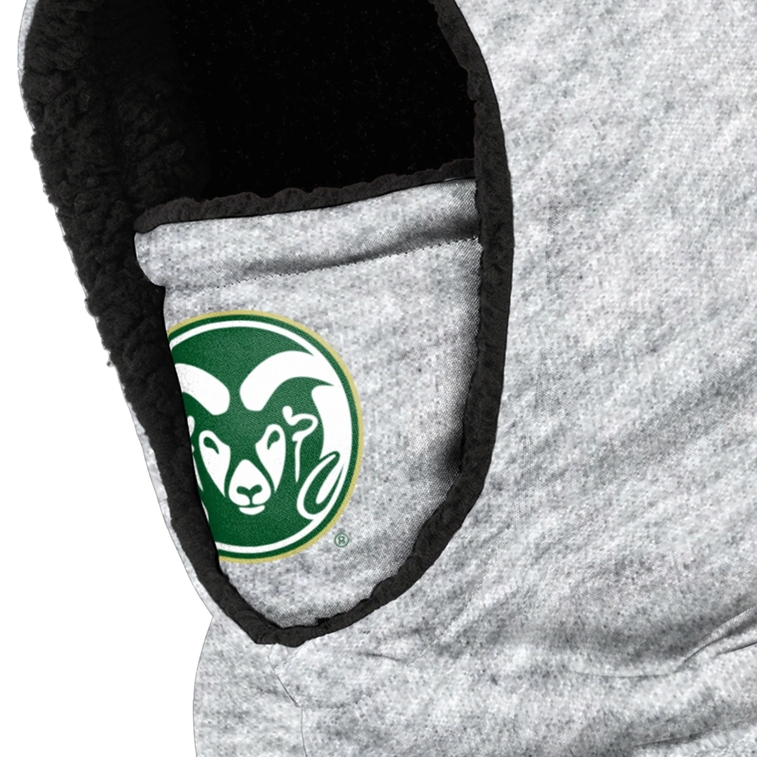 Colorado State Rams NCAA Heather Grey Big Logo Hooded Gaiter - Image 3