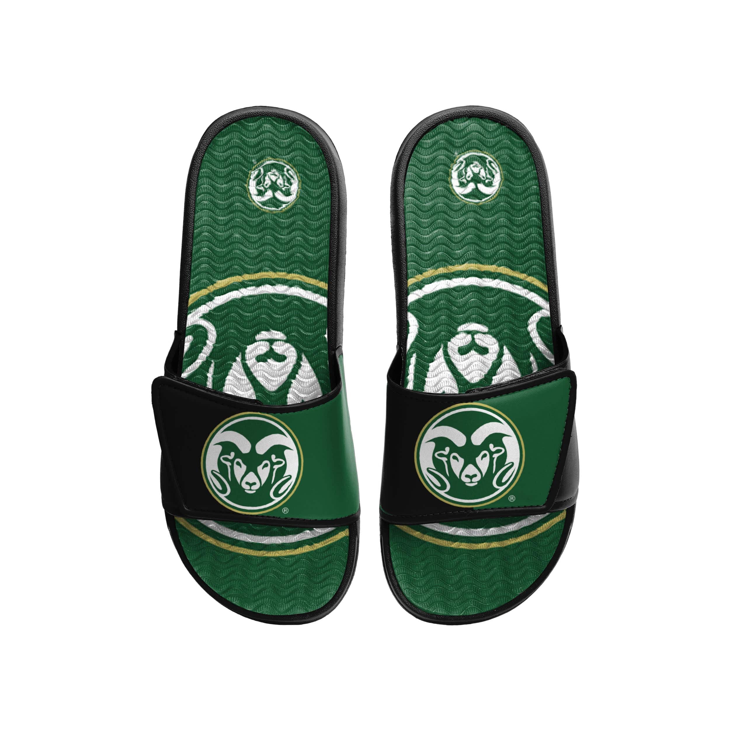 Colorado State Rams NCAA Mens Colorblock Big Logo Gel Slides - Image 2
