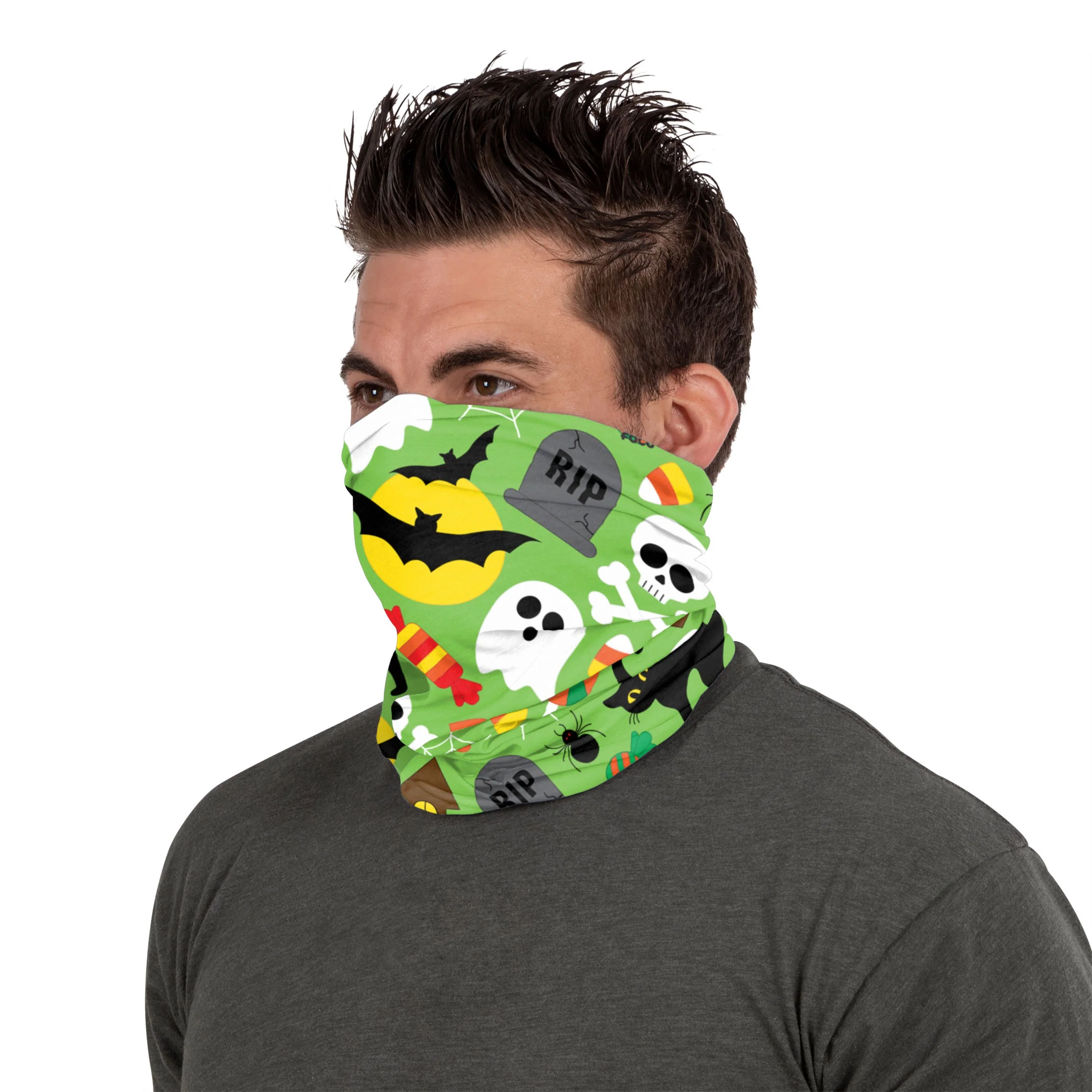 Cross Bone Ghost Gaiter Scarf - Image 3