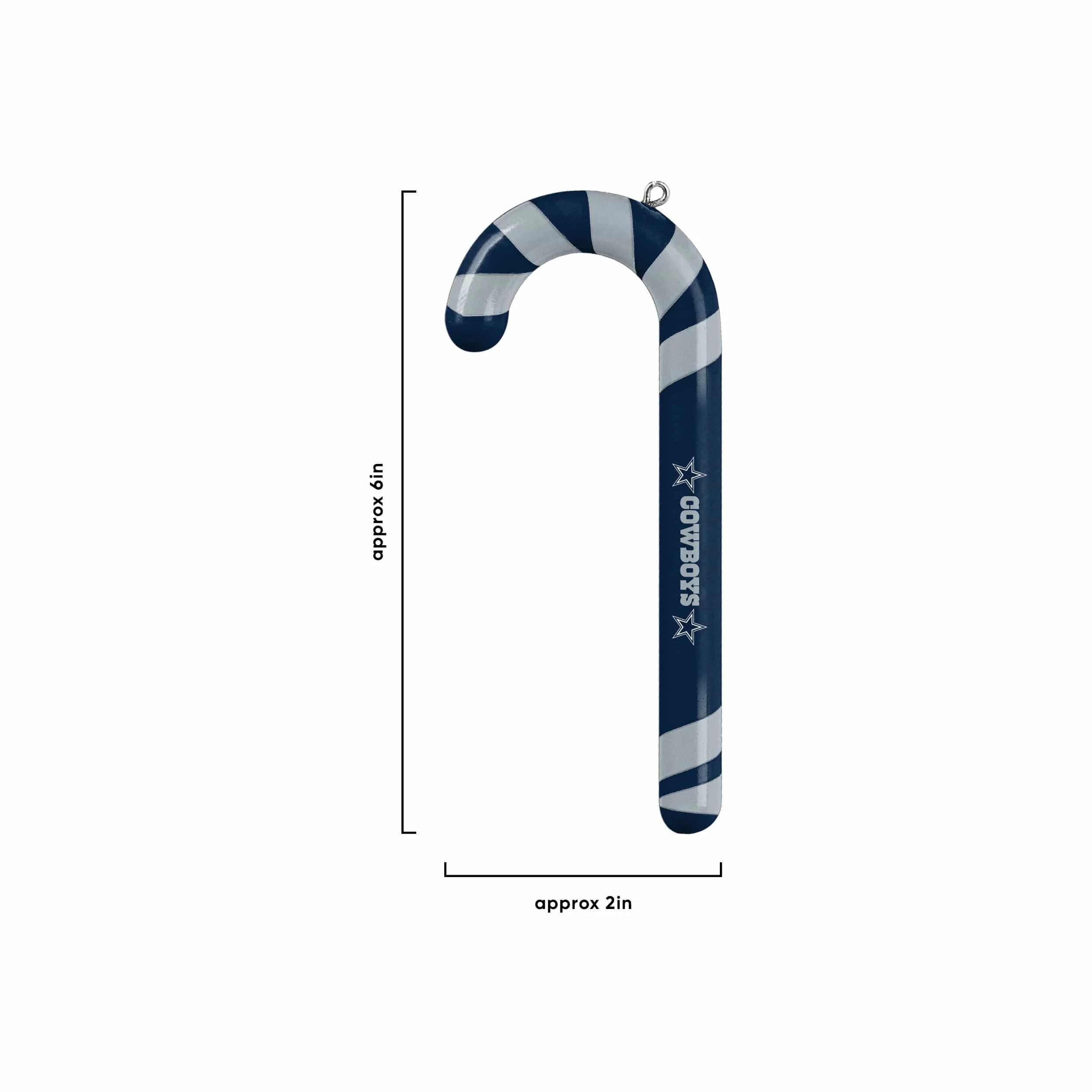 Dallas Cowboys NFL 12 Pack Candy Cane Ornament Set - Image 2