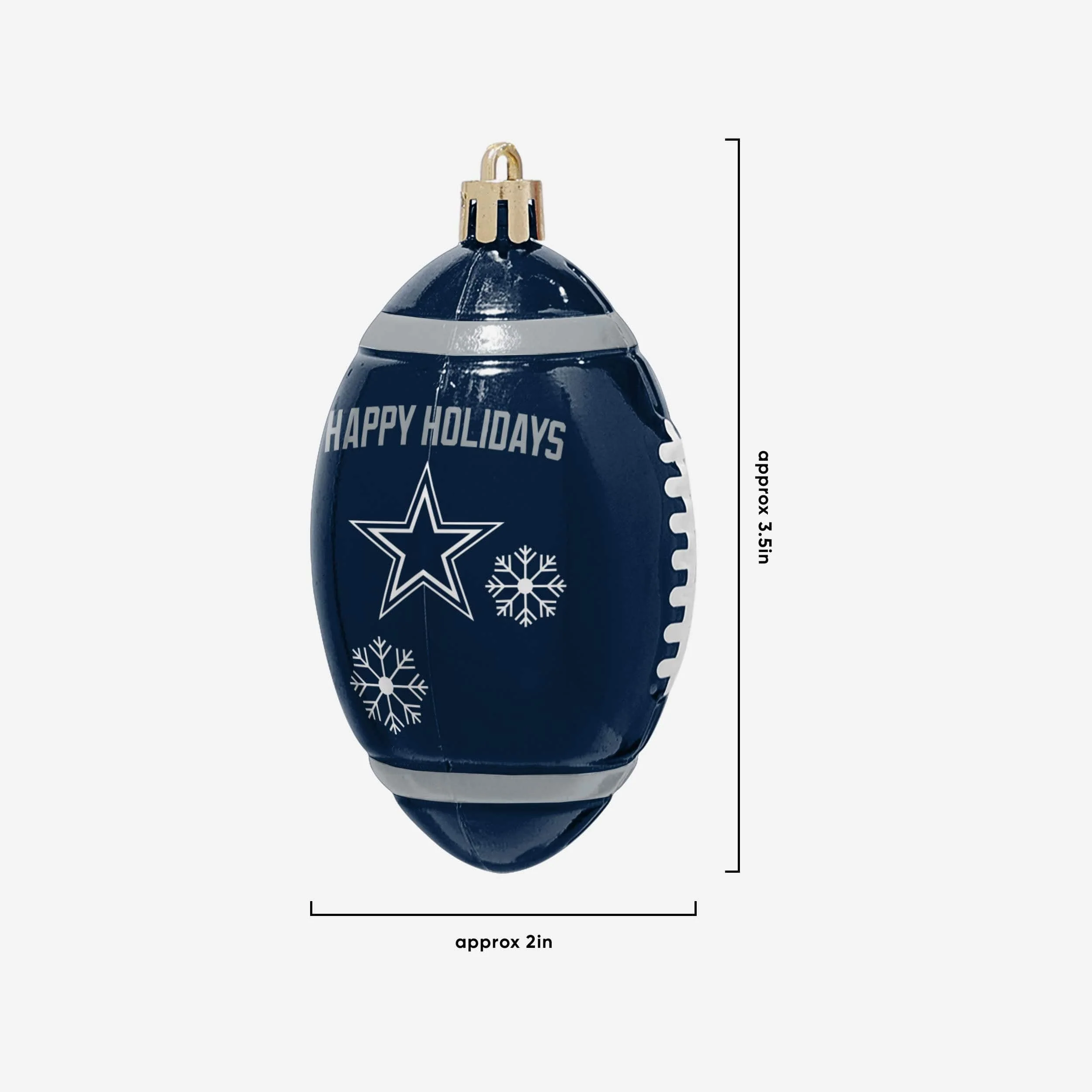 Dallas Cowboys NFL 12 Pack Football Ornament Set - Image 3