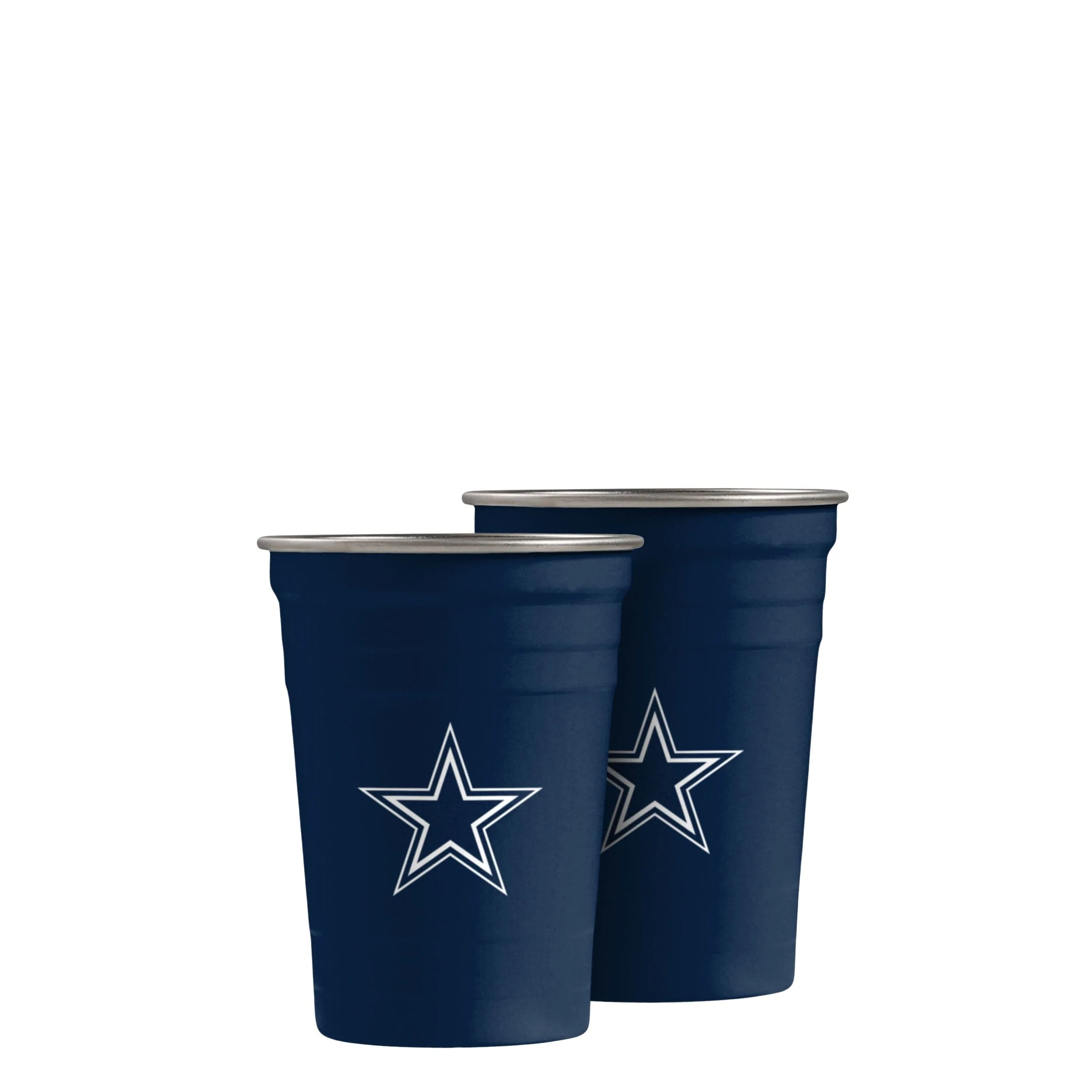 Dallas Cowboys NFL 2 Pack Reusable Stainless Steel 16 oz Tumbler Cup