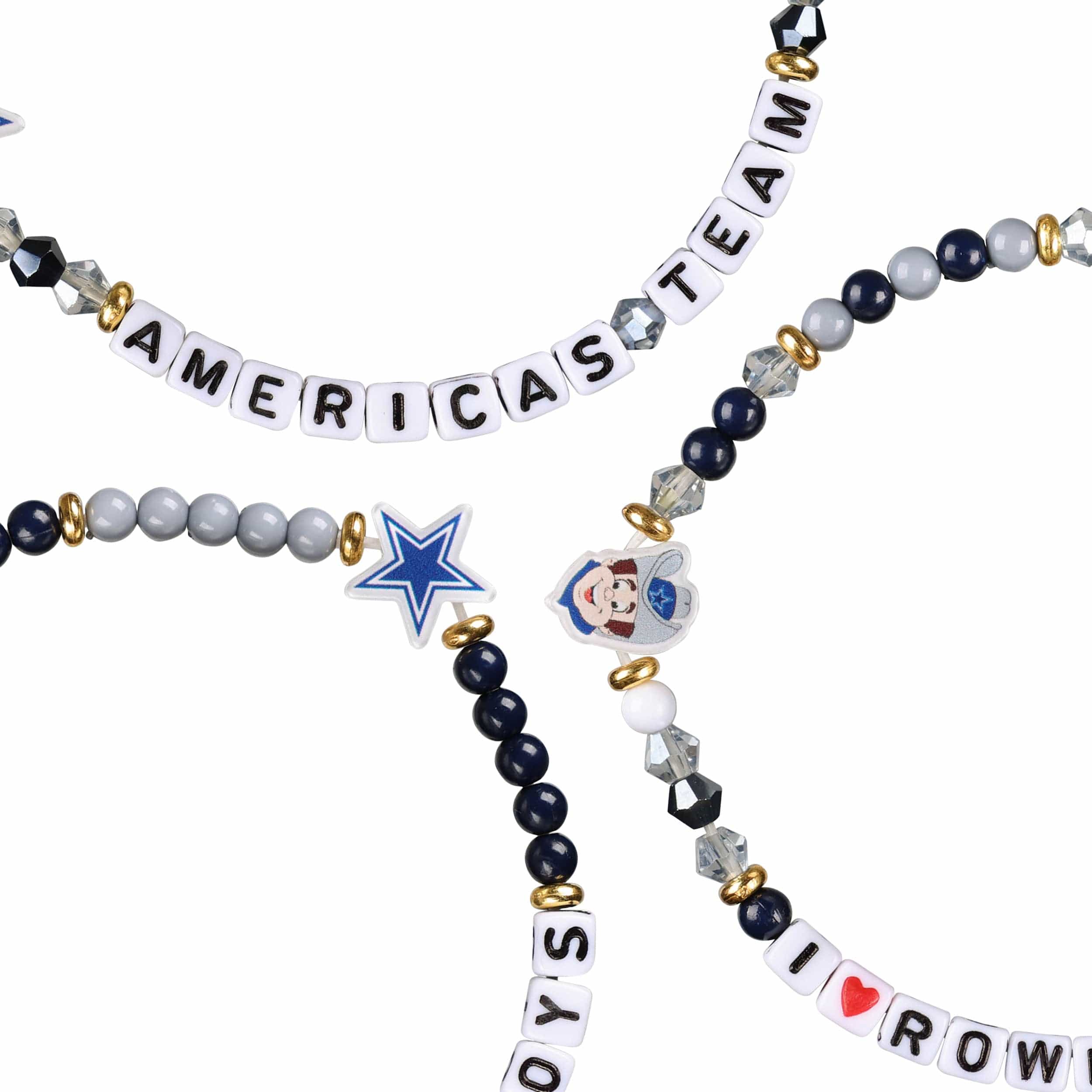 Dallas Cowboys NFL 3 Pack Friendship Bracelet - Image 2