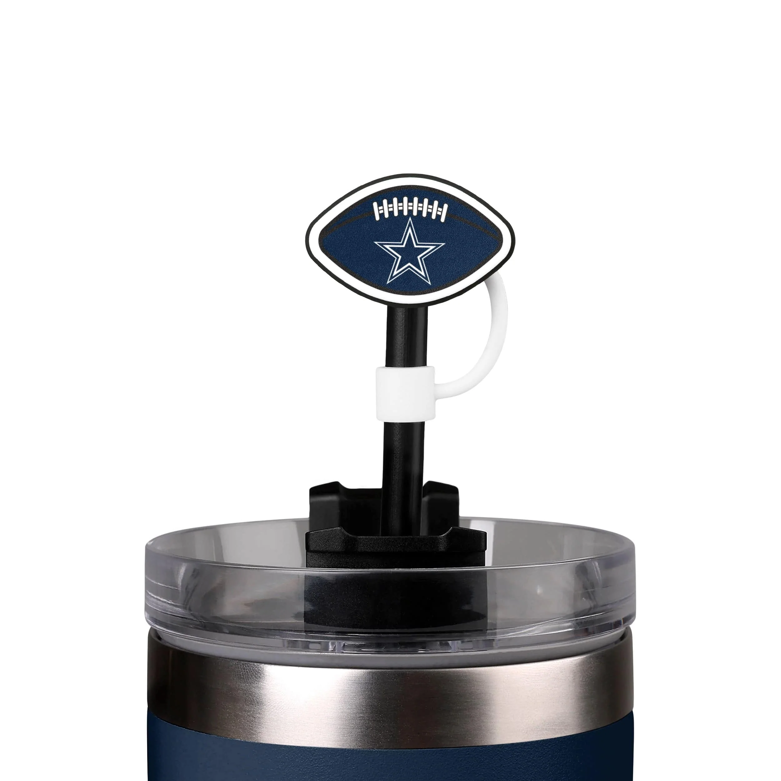 Dallas Cowboys NFL 3 Pack Primary Logo Straw Toppers - Image 2