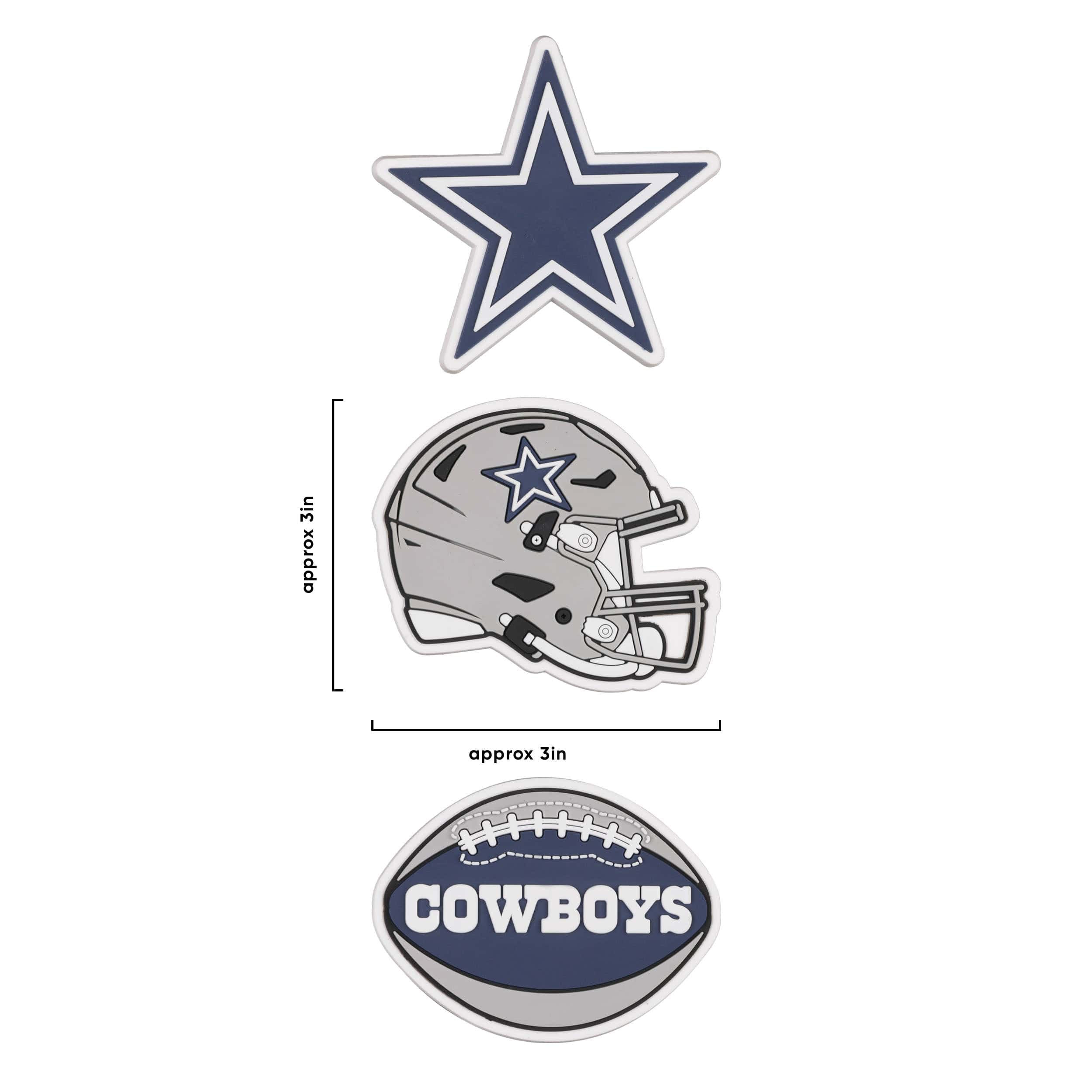 Dallas Cowboys NFL 3 Pack Tailgate Tote Charms - Image 4