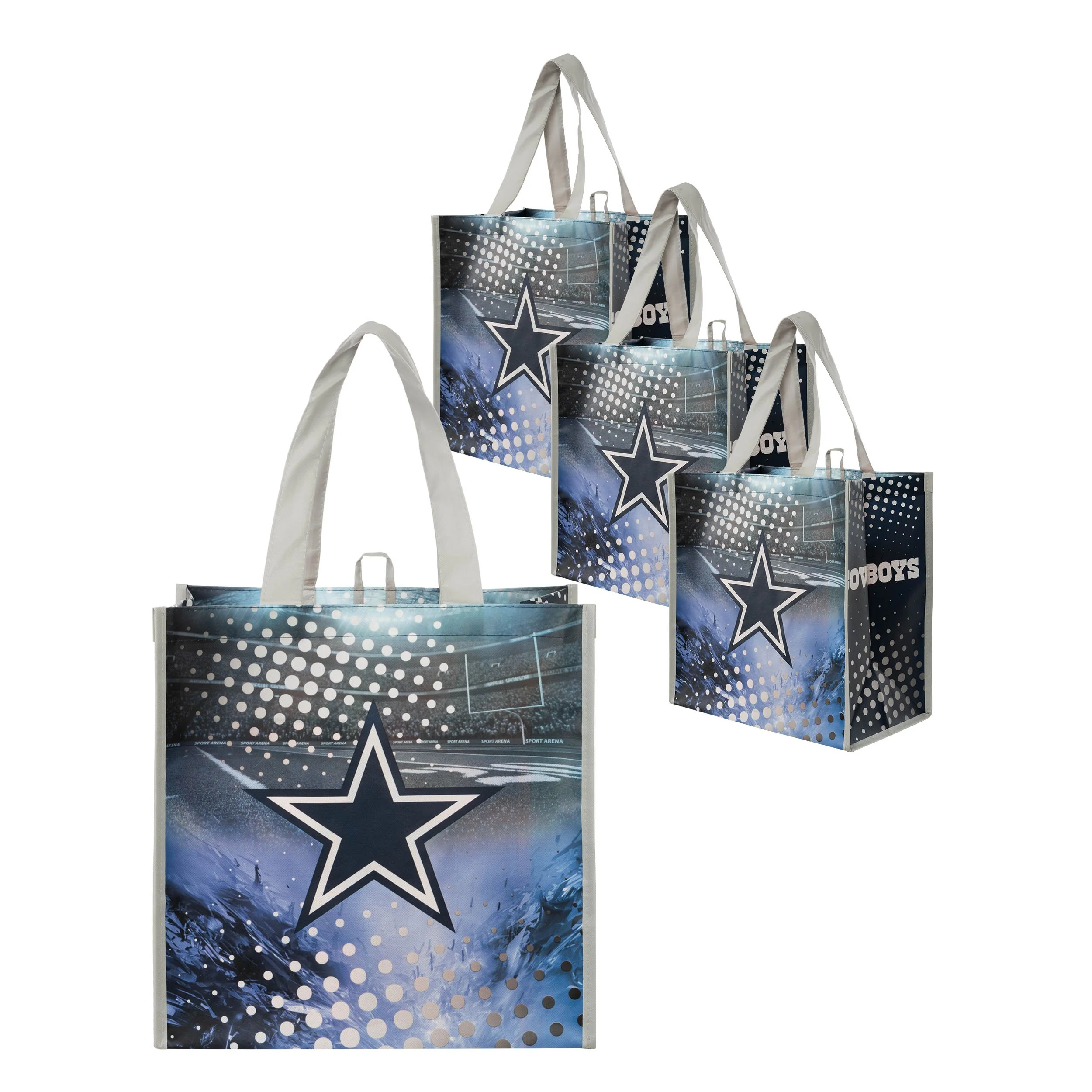 Dallas Cowboys NFL 4 Pack Reusable Shopping Bags - Image 2