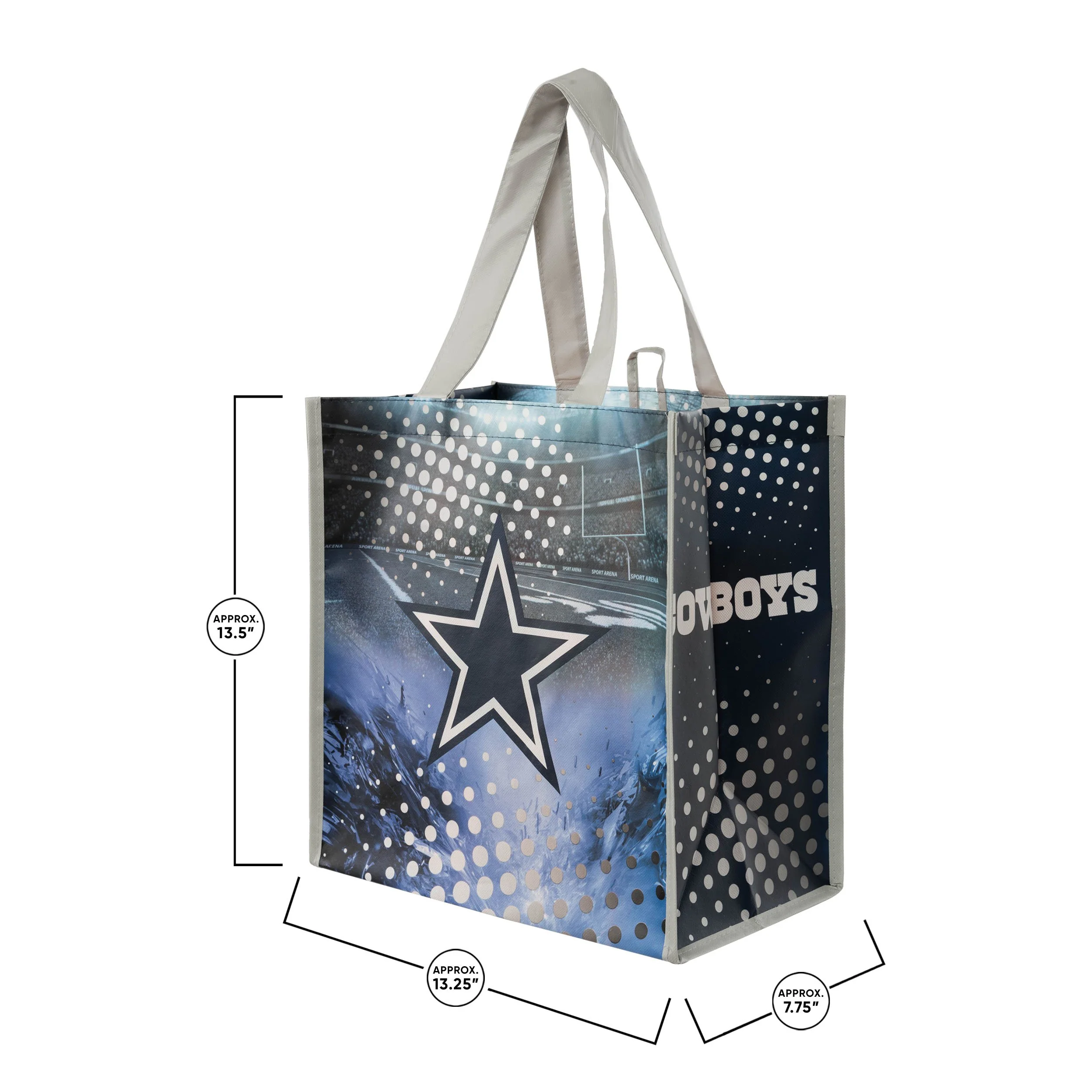 Dallas Cowboys NFL 4 Pack Reusable Shopping Bags - Image 3