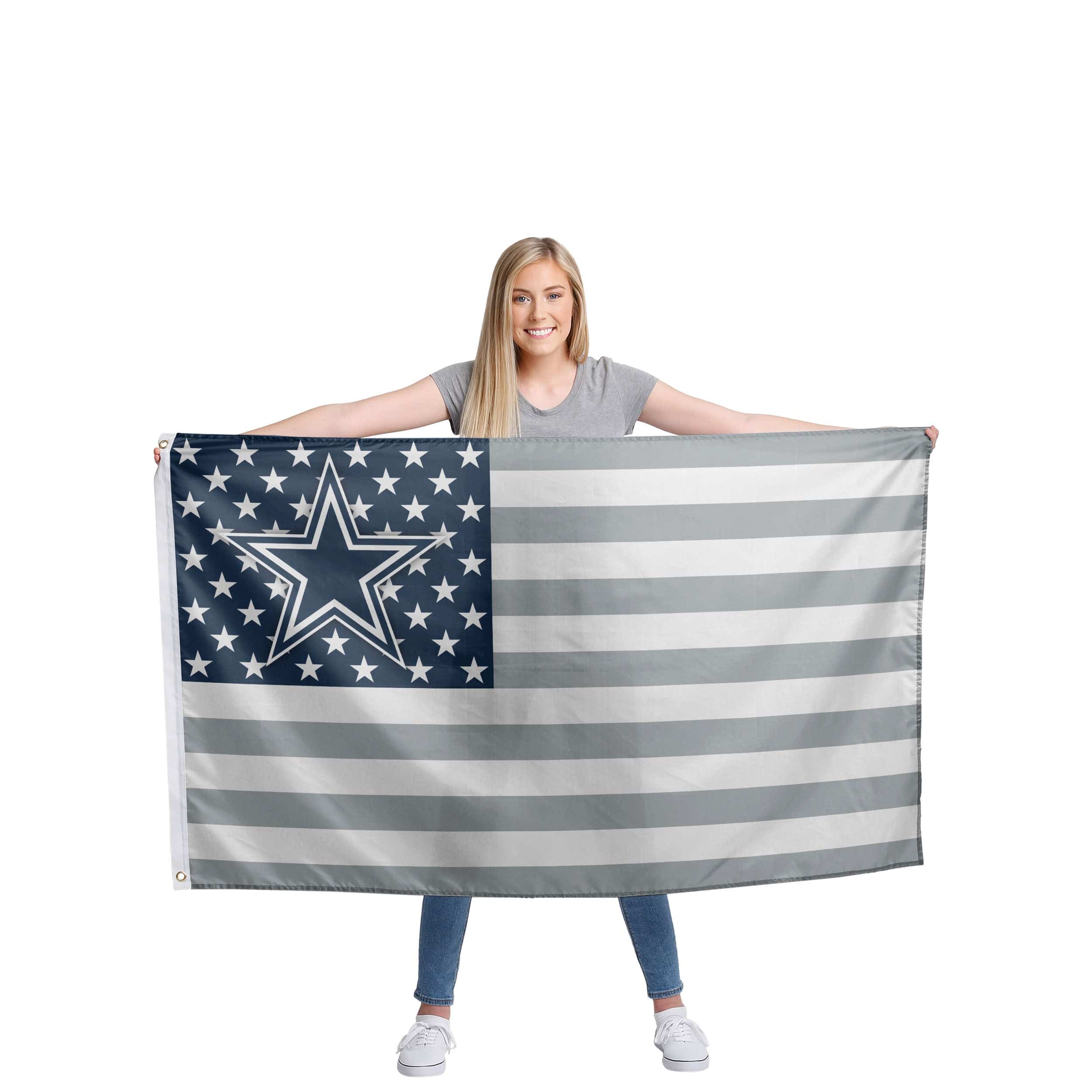 Dallas Cowboys NFL American Stars Horizontal Flag - Image 2