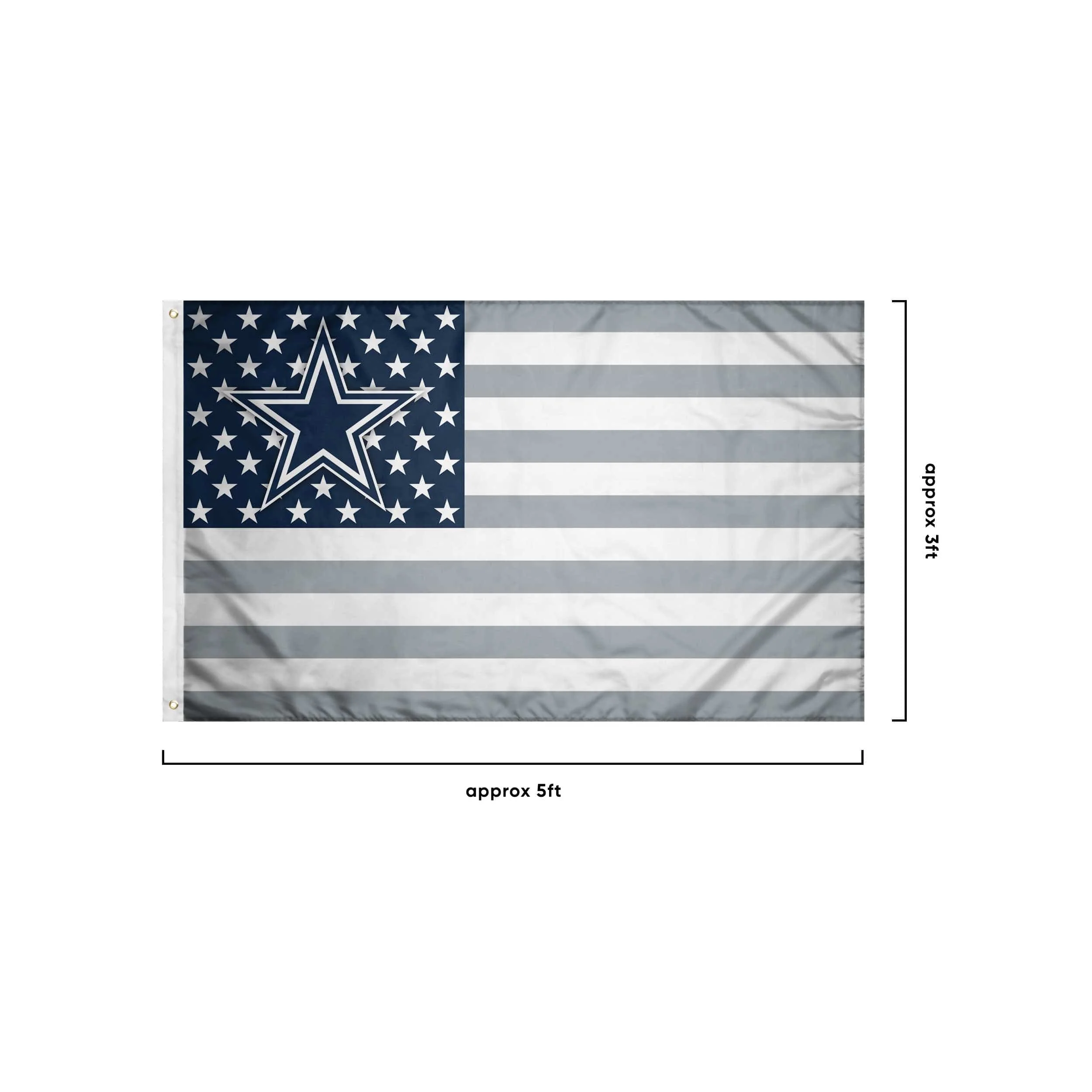 Dallas Cowboys NFL American Stars Horizontal Flag - Image 3
