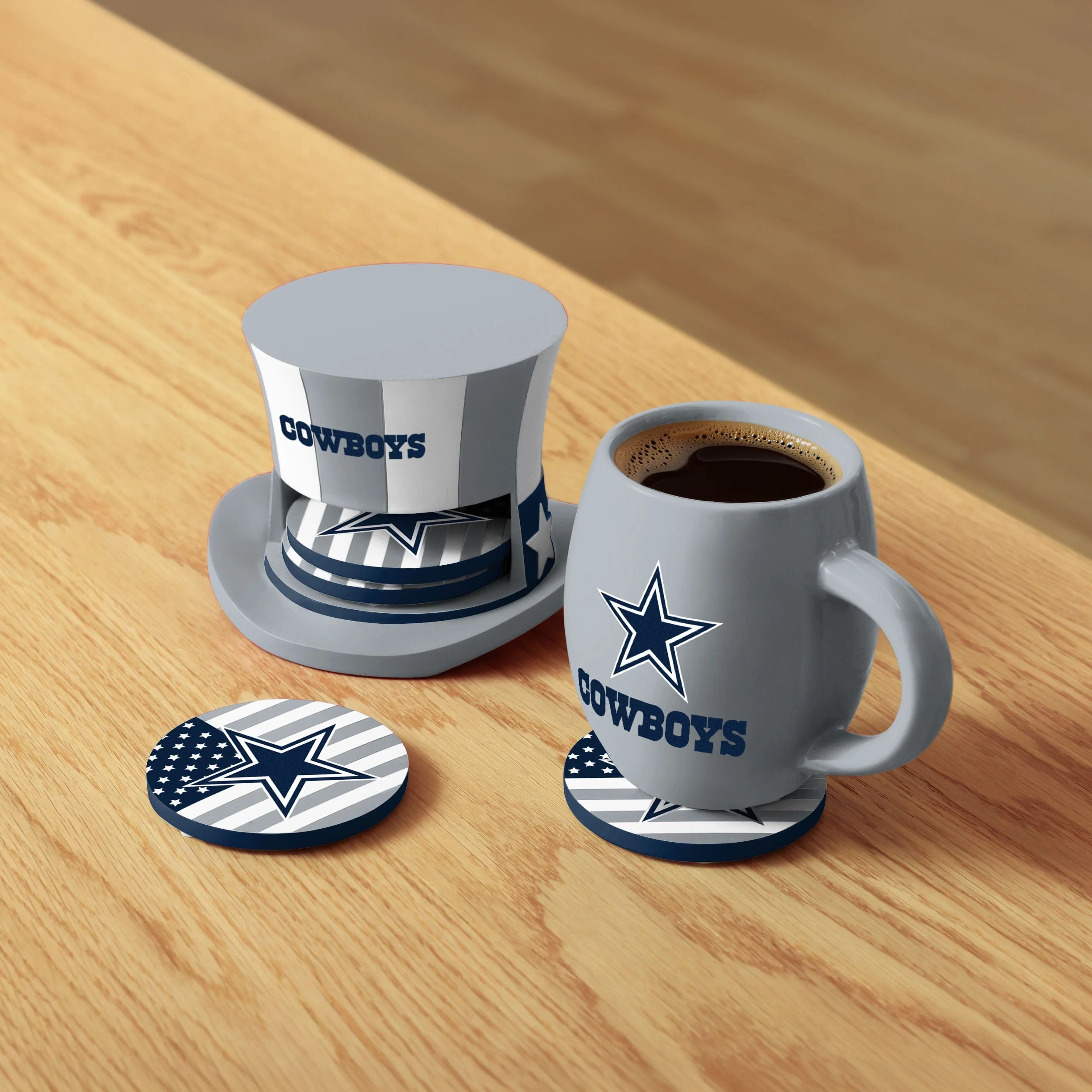 Dallas Cowboys NFL Americana Resin Coaster Set (PREORDER - SHIPS EARLY JUNE) - Image 2