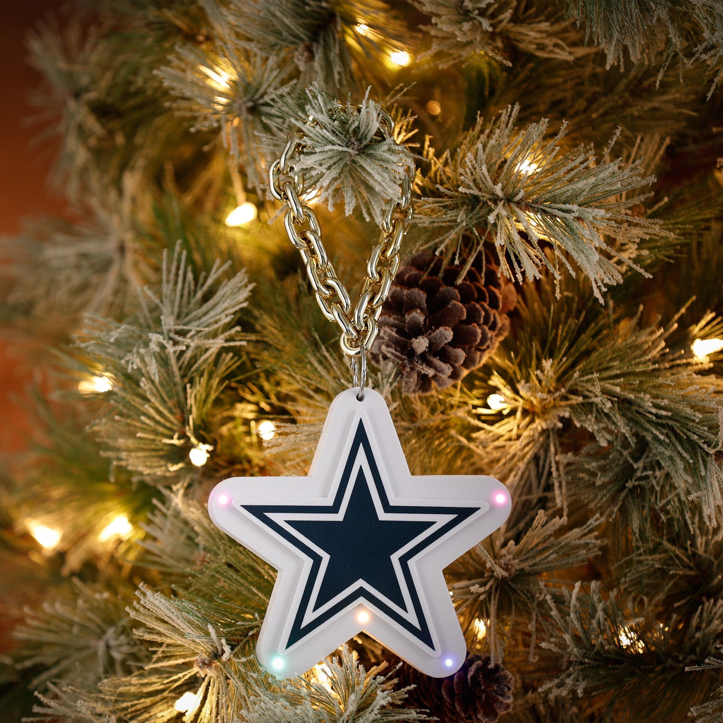 Dallas Cowboys NFL Big Logo Light Up Chain Ornament - Image 3