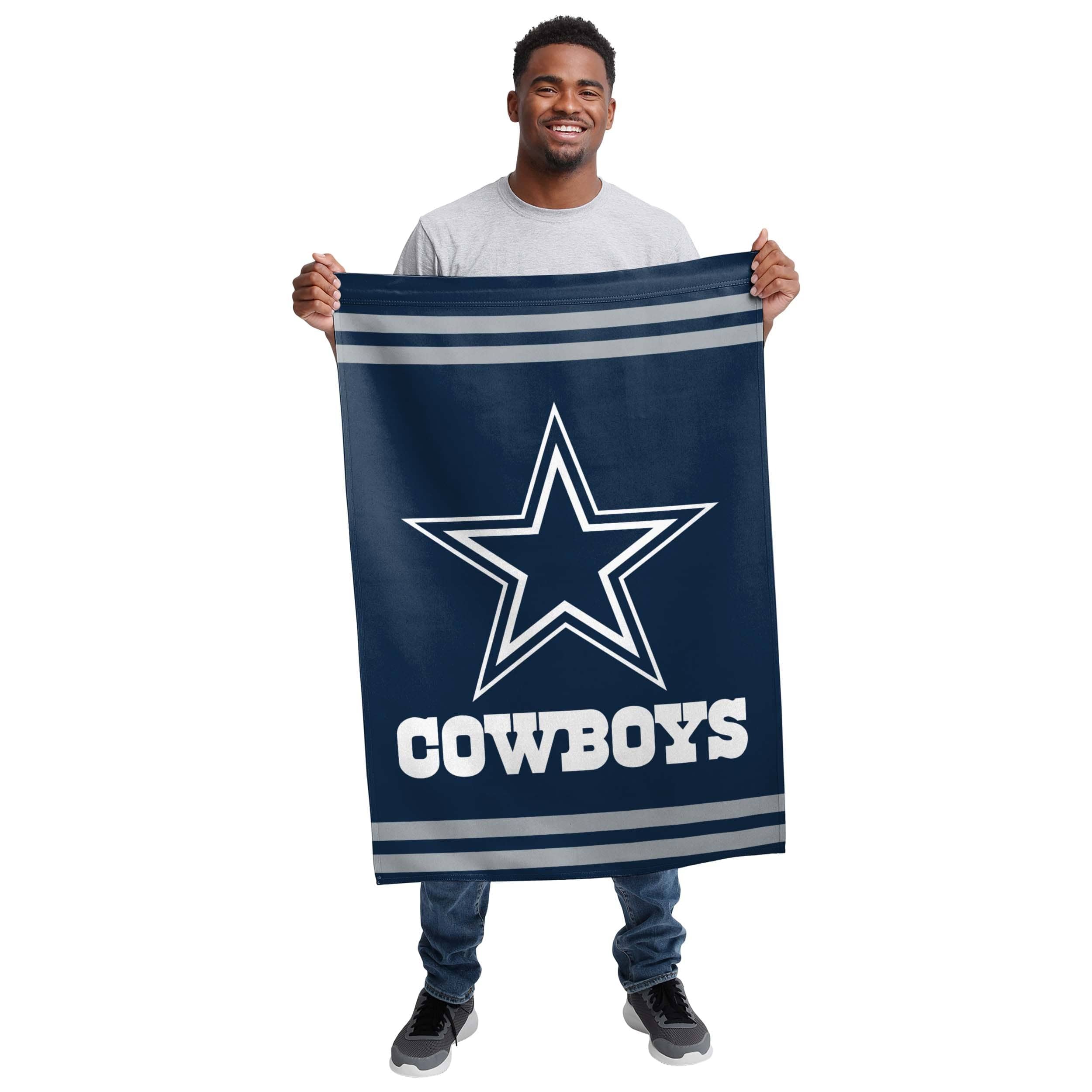 Dallas Cowboys NFL Big Logo Vertical Flag - Image 2