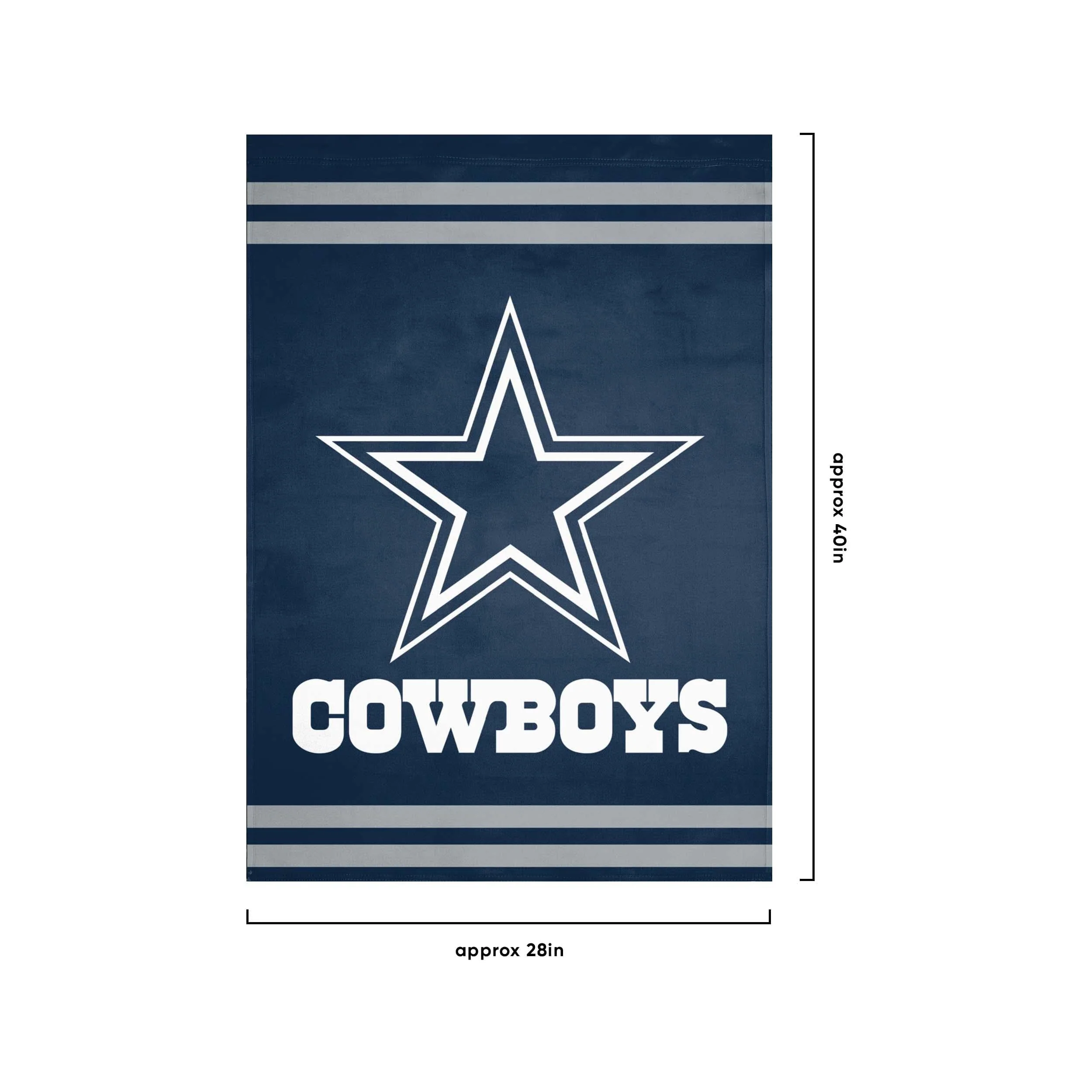 Dallas Cowboys NFL Big Logo Vertical Flag - Image 3