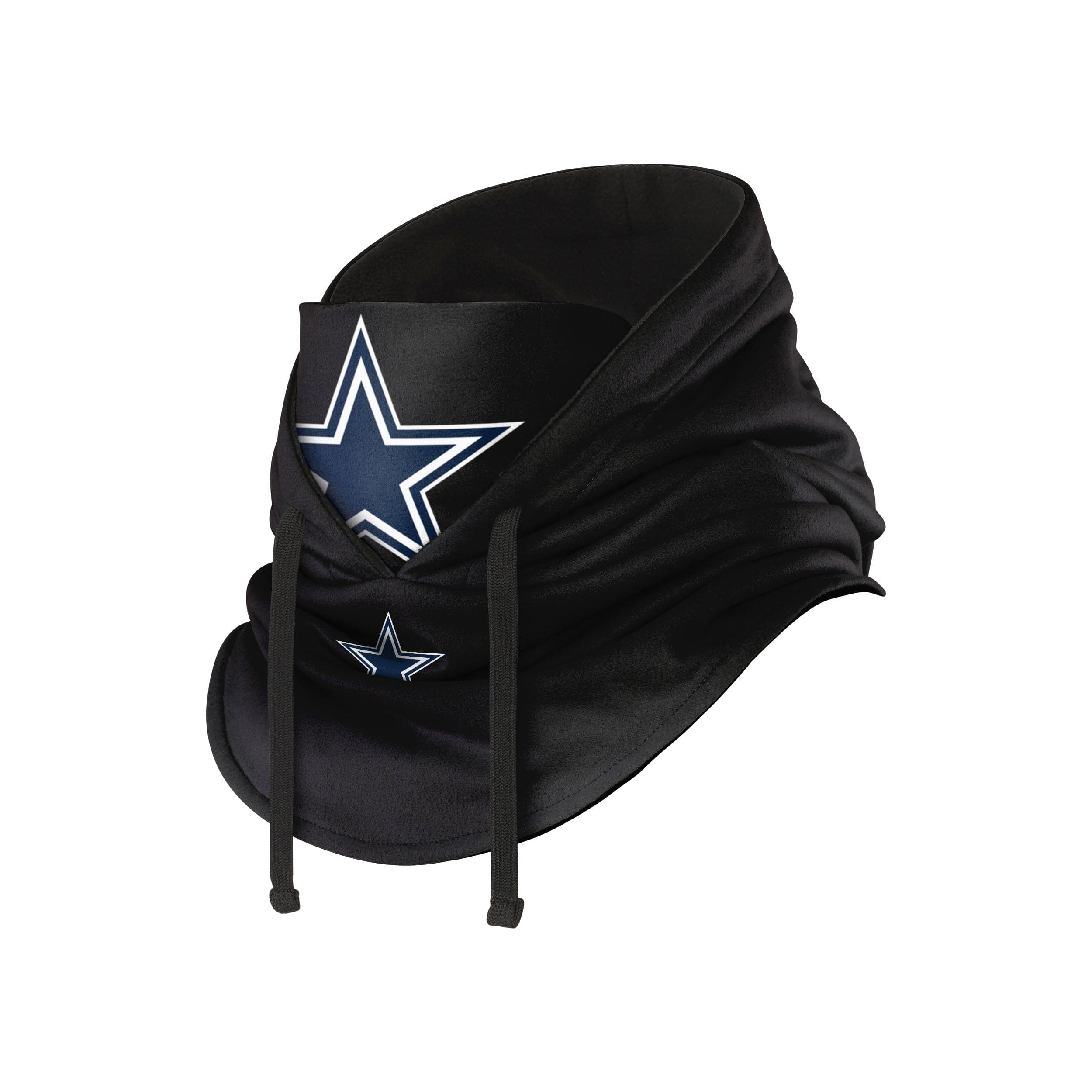 Dallas Cowboys NFL Black Drawstring Hooded Gaiter - Image 2