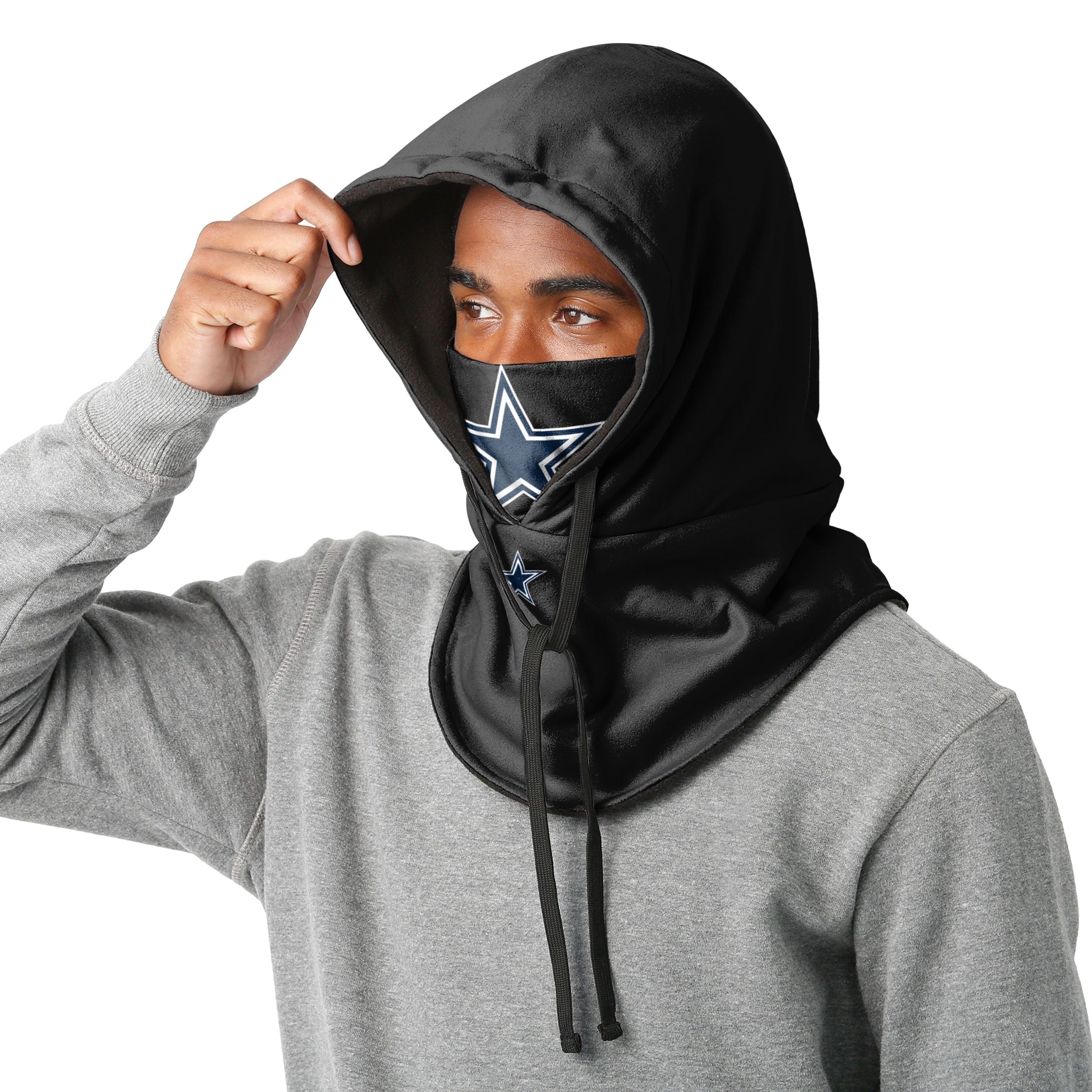 Dallas Cowboys NFL Black Drawstring Hooded Gaiter - Image 3