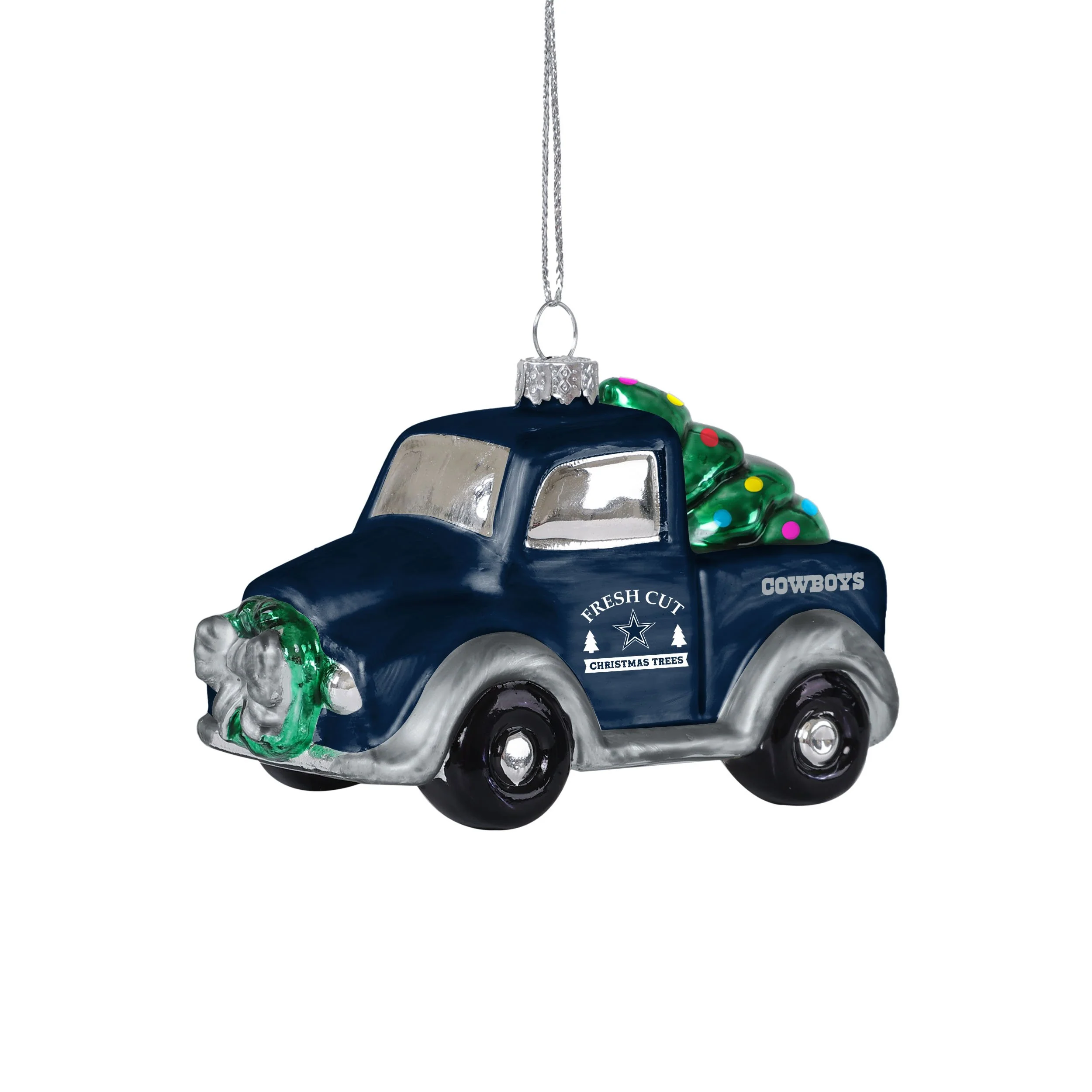 Dallas Cowboys NFL Blown Glass Truck Ornament - Image 2