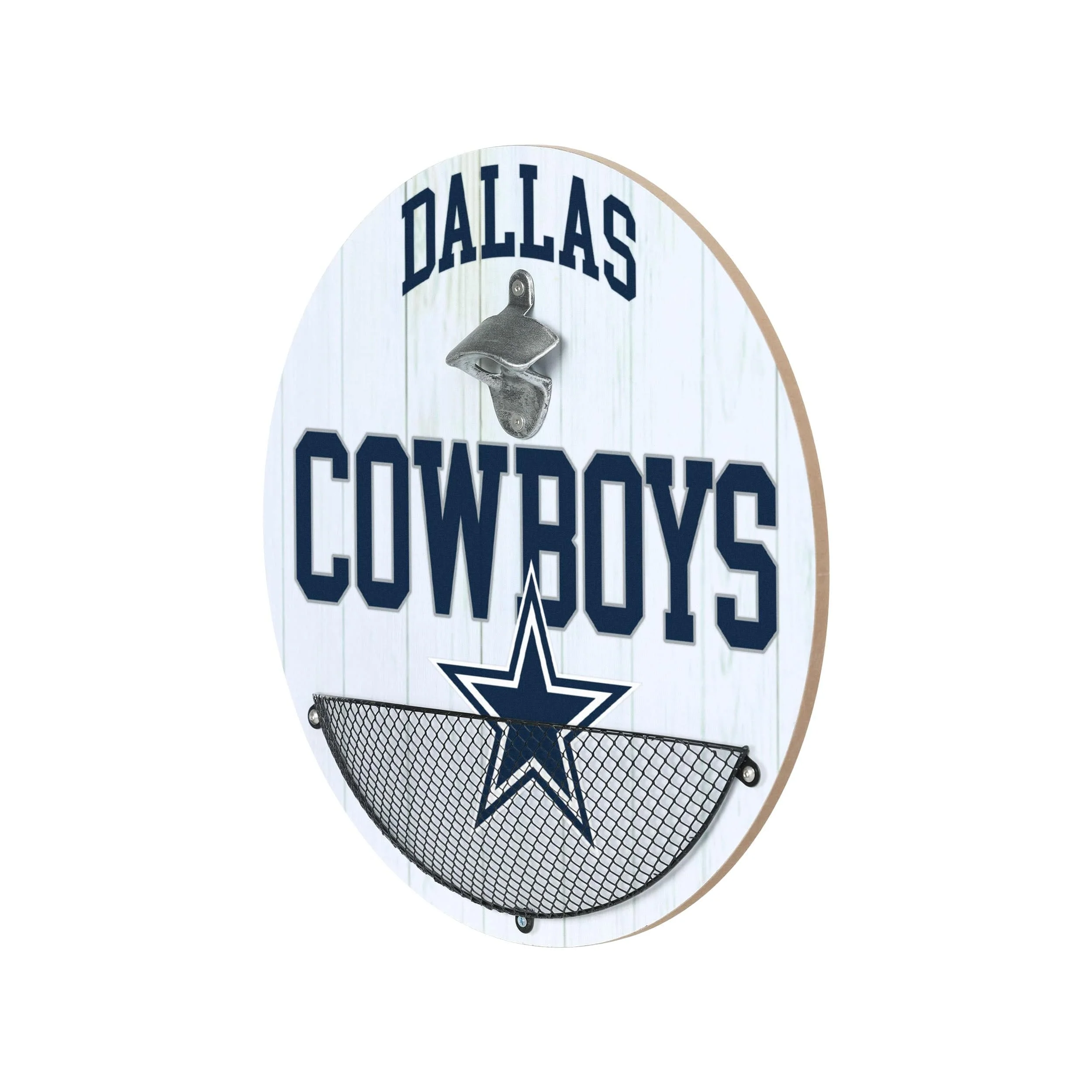 Dallas Cowboys NFL Bottle Opener Cap Catcher Wall Sign - Image 2