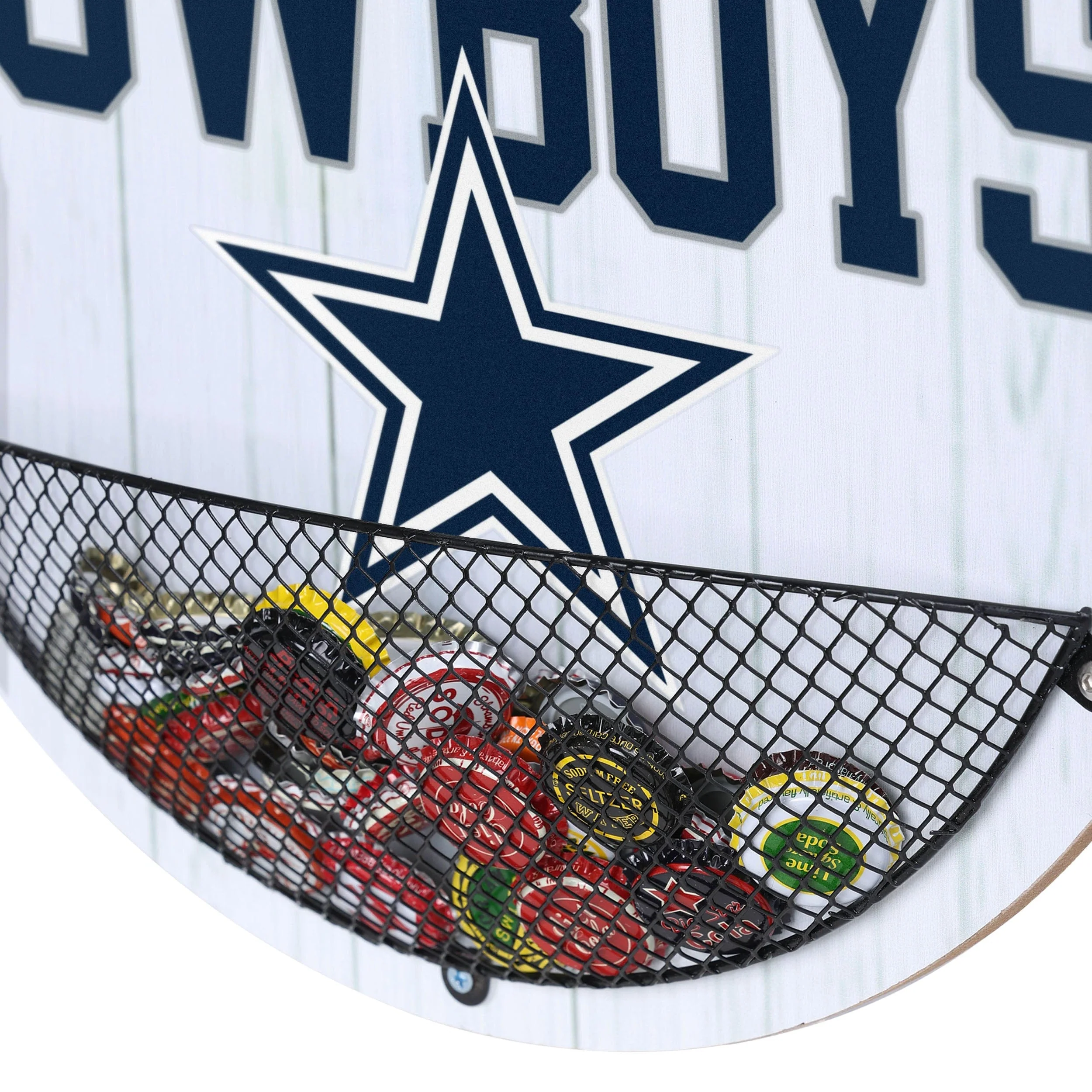 Dallas Cowboys NFL Bottle Opener Cap Catcher Wall Sign - Image 4