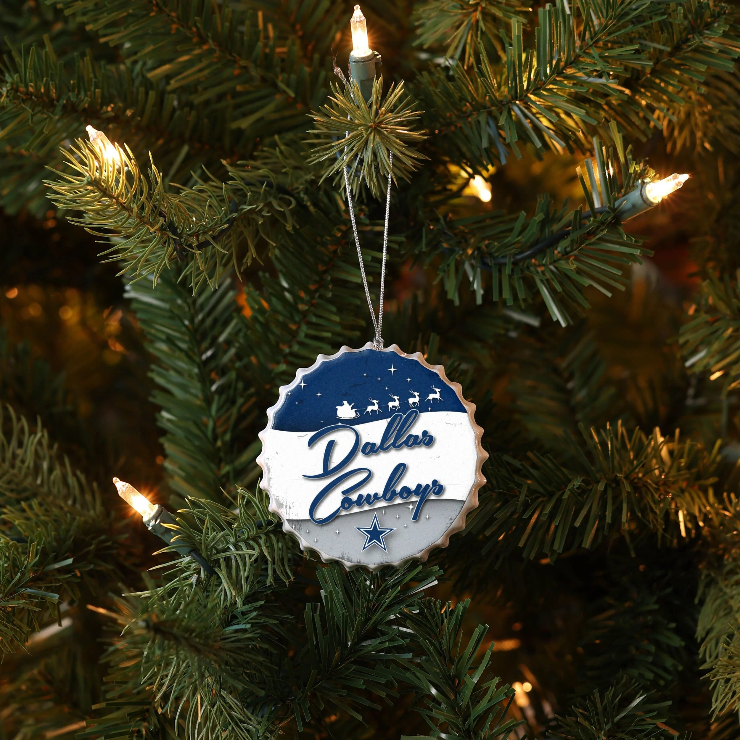 Dallas Cowboys NFL Bottlecap Sign Ornament - Image 3