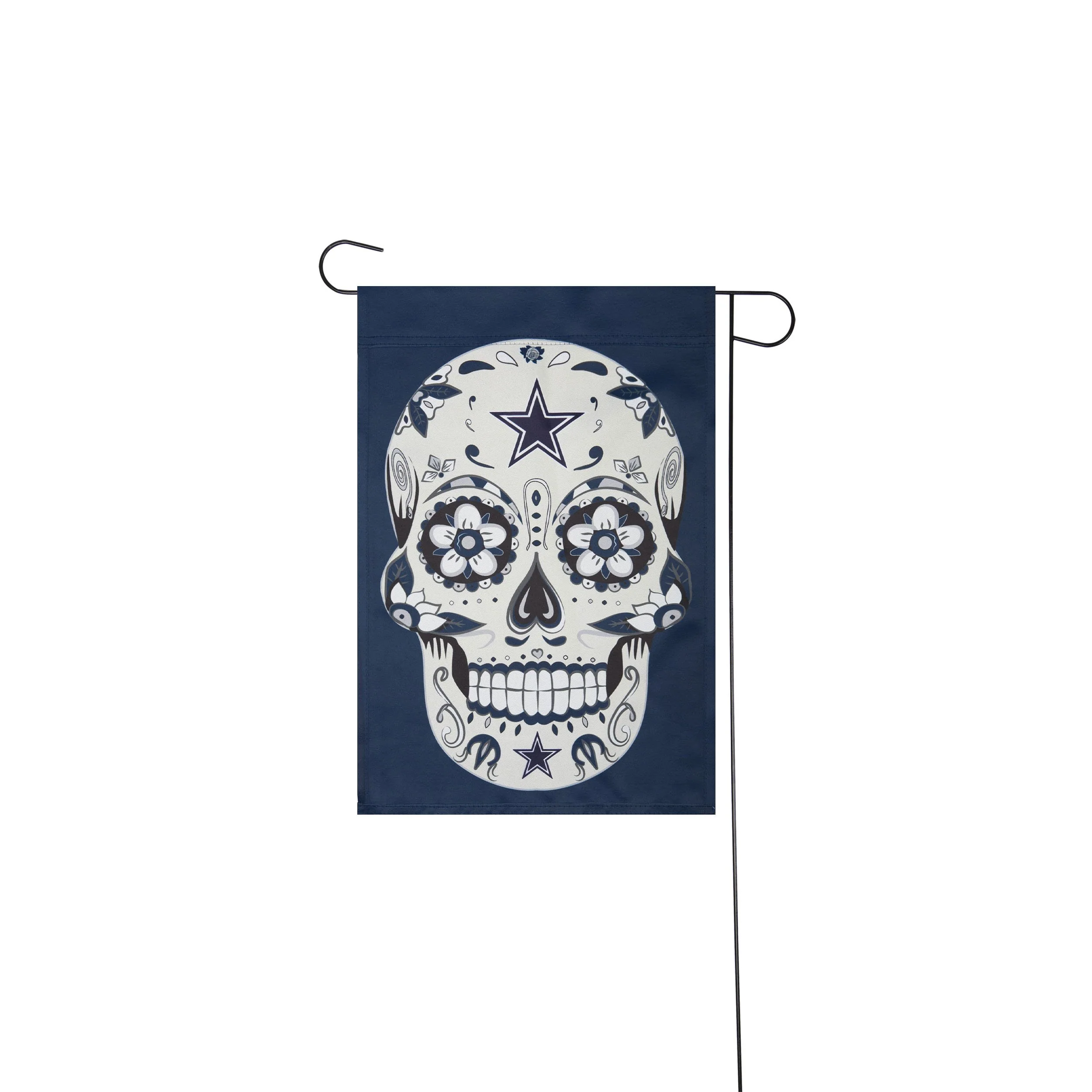 Dallas Cowboys NFL Day Of The Dead Garden Flag - Image 2