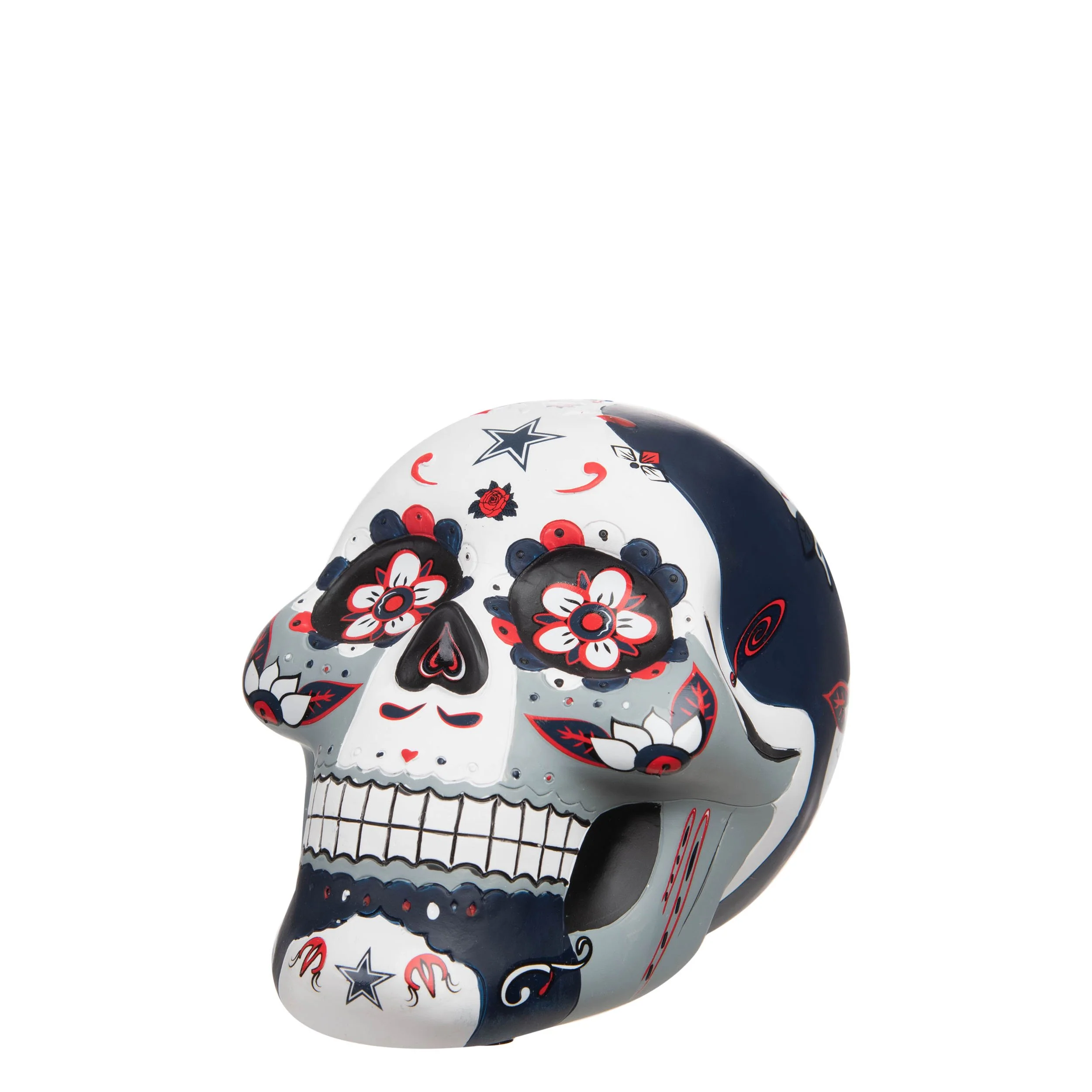 Dallas Cowboys NFL Day Of The Dead Skull Figurine