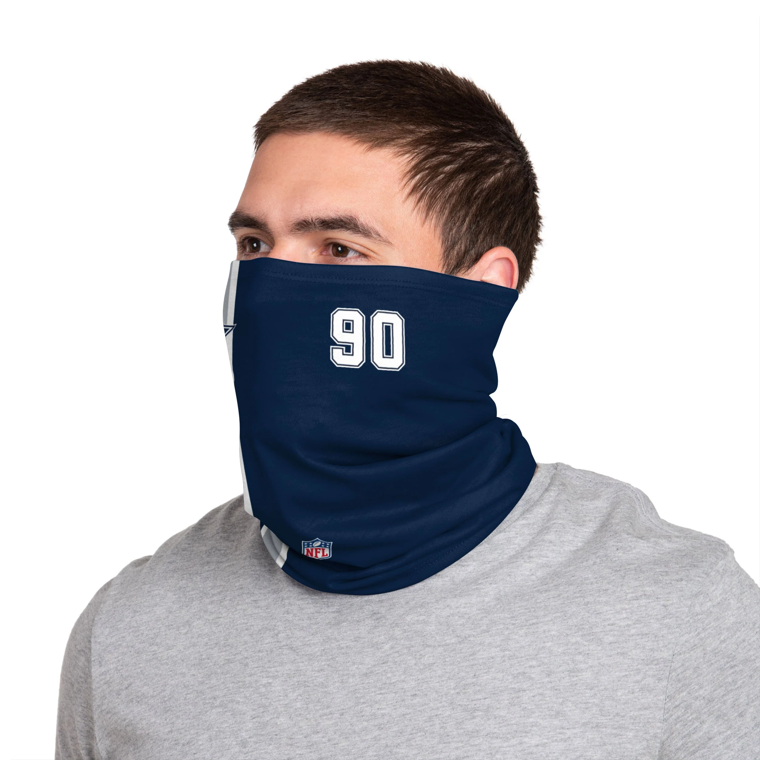 Dallas Cowboys NFL Demarcus Lawrence On-Field Sideline Gaiter Scarf - Image 3