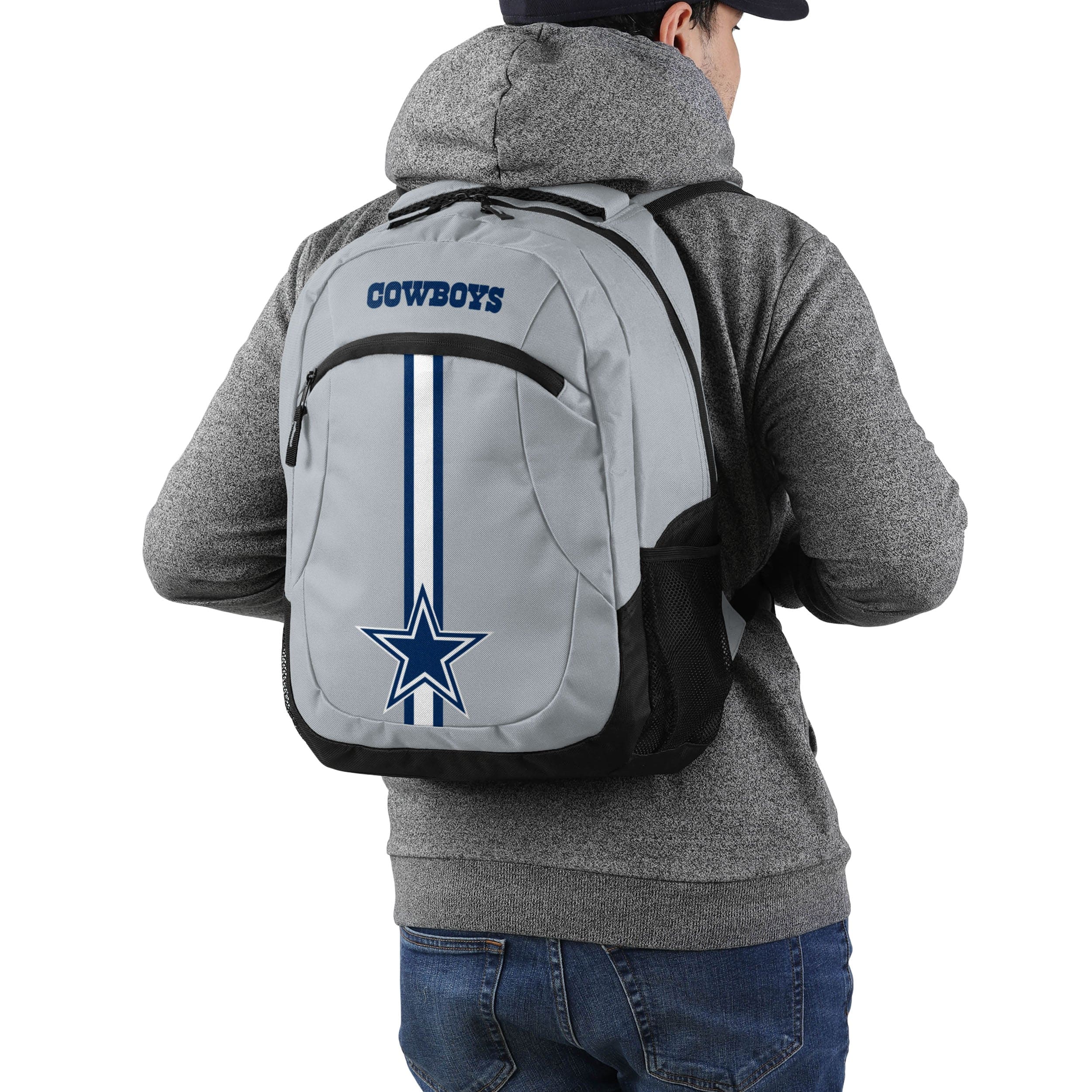 Dallas Cowboys NFL Gray Alternate Color Action Backpack - Image 5