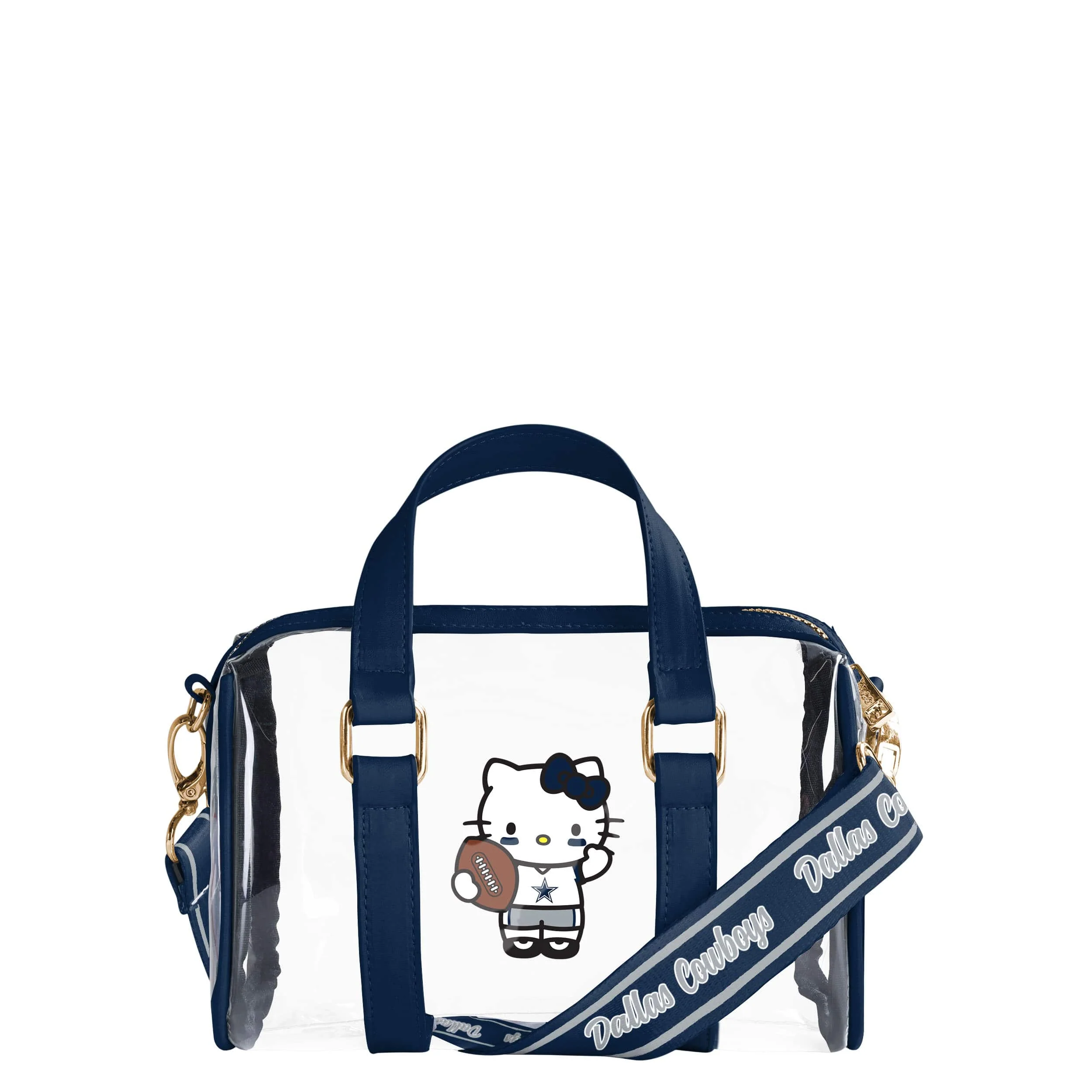 Dallas Cowboys NFL Hello Kitty® Clear Barrel Bag - (PREORDER - SHIPS MID JULY)
