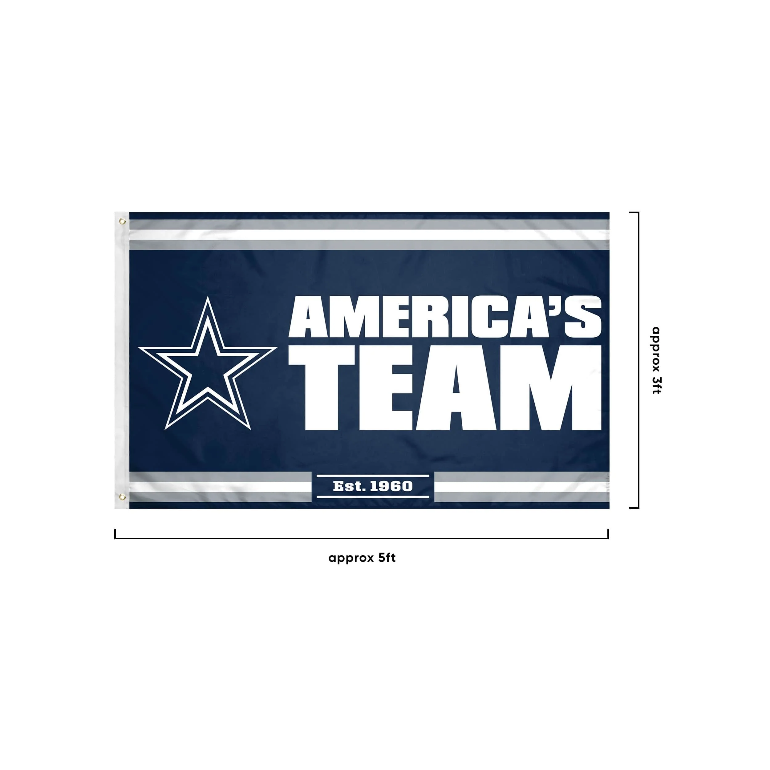Dallas Cowboys NFL Horizontal Slogan Flag - Image 3